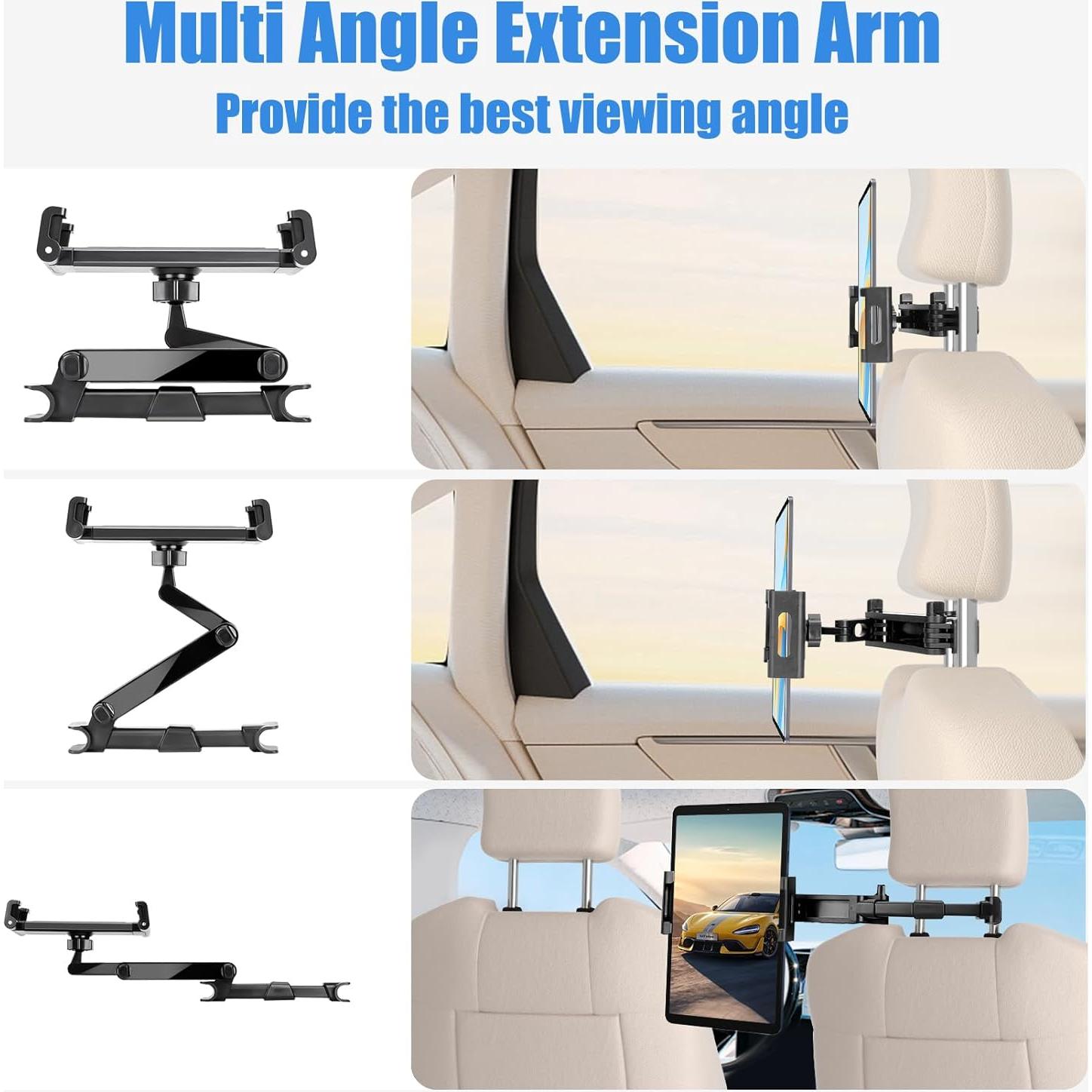 Soporte Plegable para Tablet de Coche Buinblu Z-09 Negro 6-13"