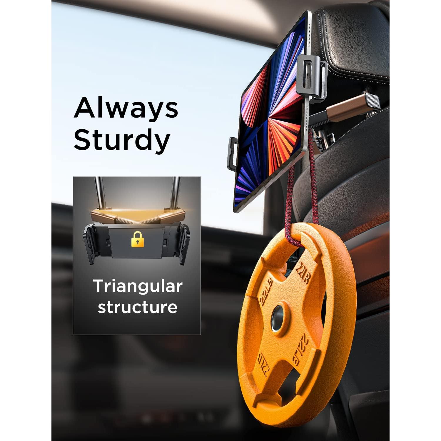 Soporte para iPad LISEN para reposacabezas de coche - Ajustable