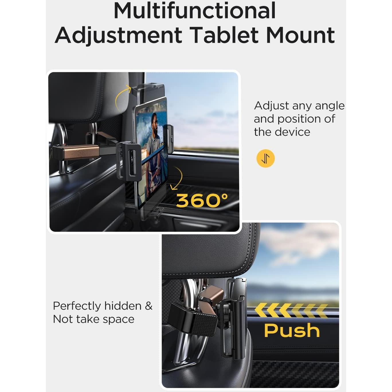 Soporte para iPad LISEN para reposacabezas de coche - Ajustable