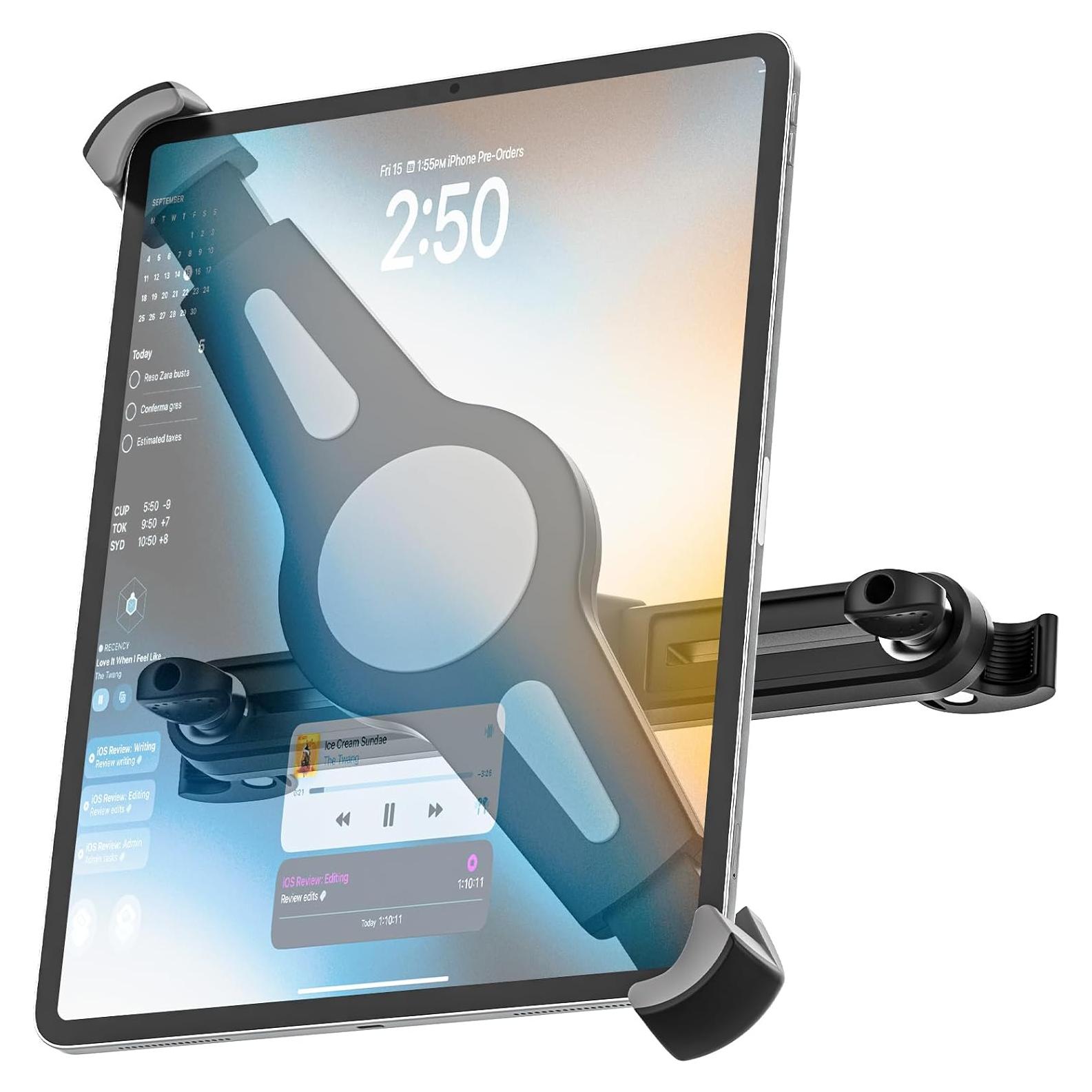 Soporte Universal para Tabletas Phichy en Reposacabezas Auto 9.5-14.5"