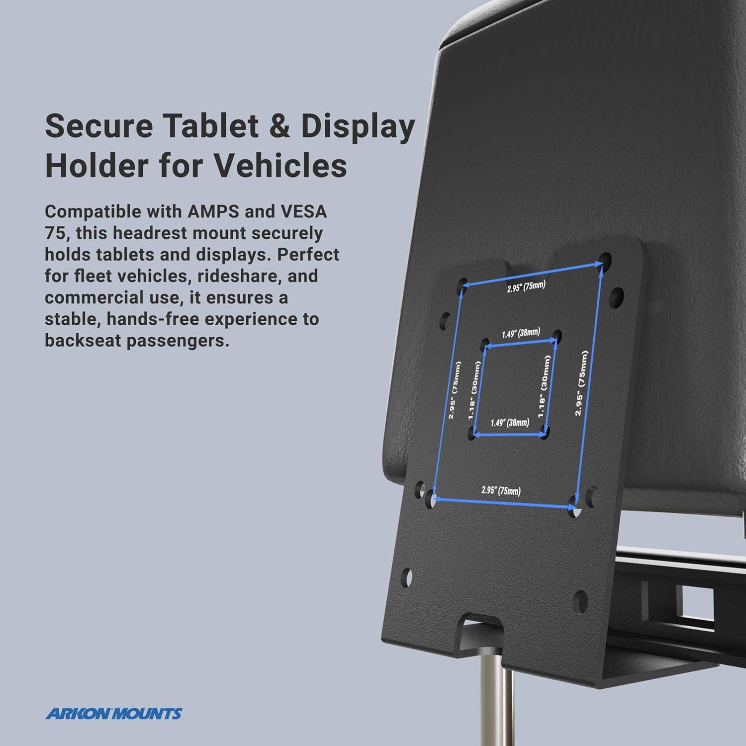 Soporte de Cabezal ARKON Heavy Duty para Tabletas y Monitores