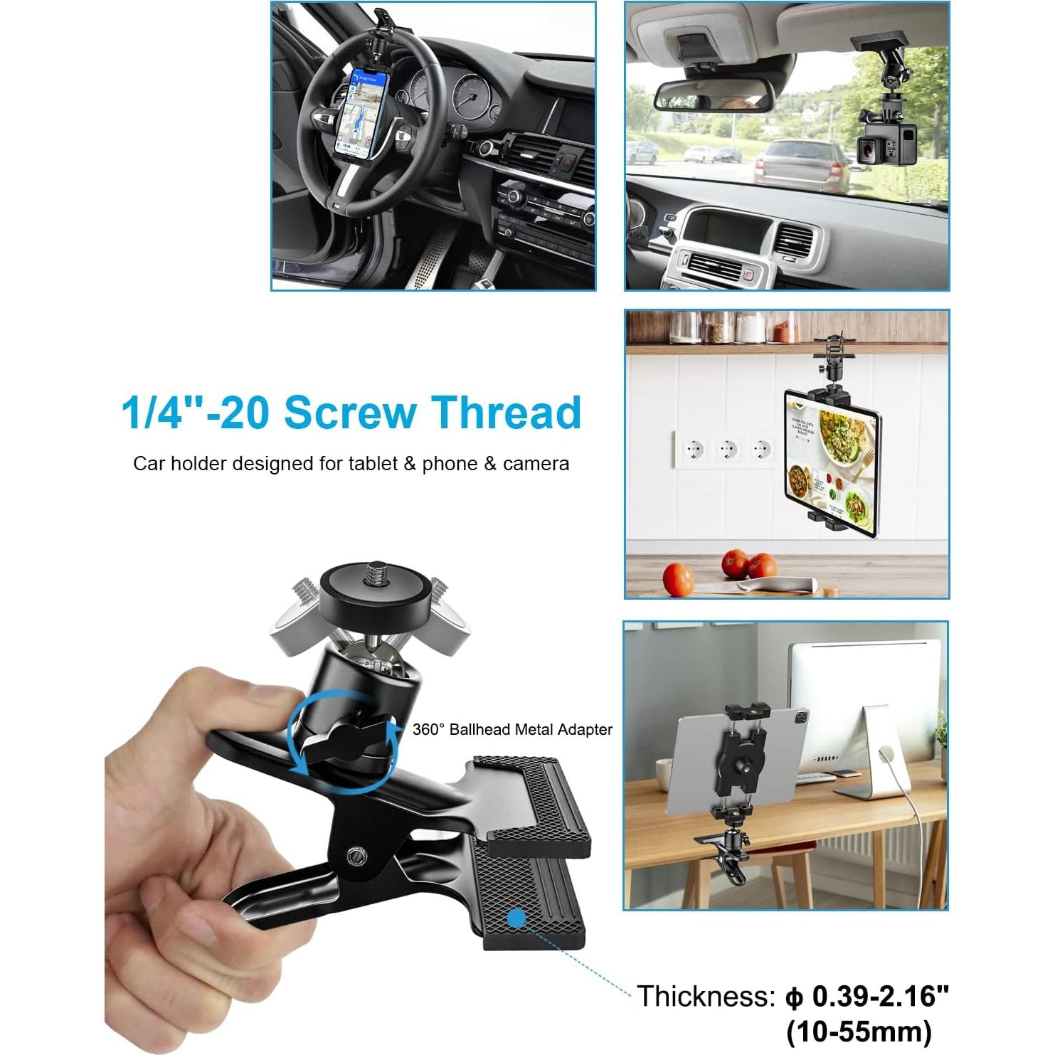 Soporte para Tablet en Visera de Coche Woleyi 360° Universal