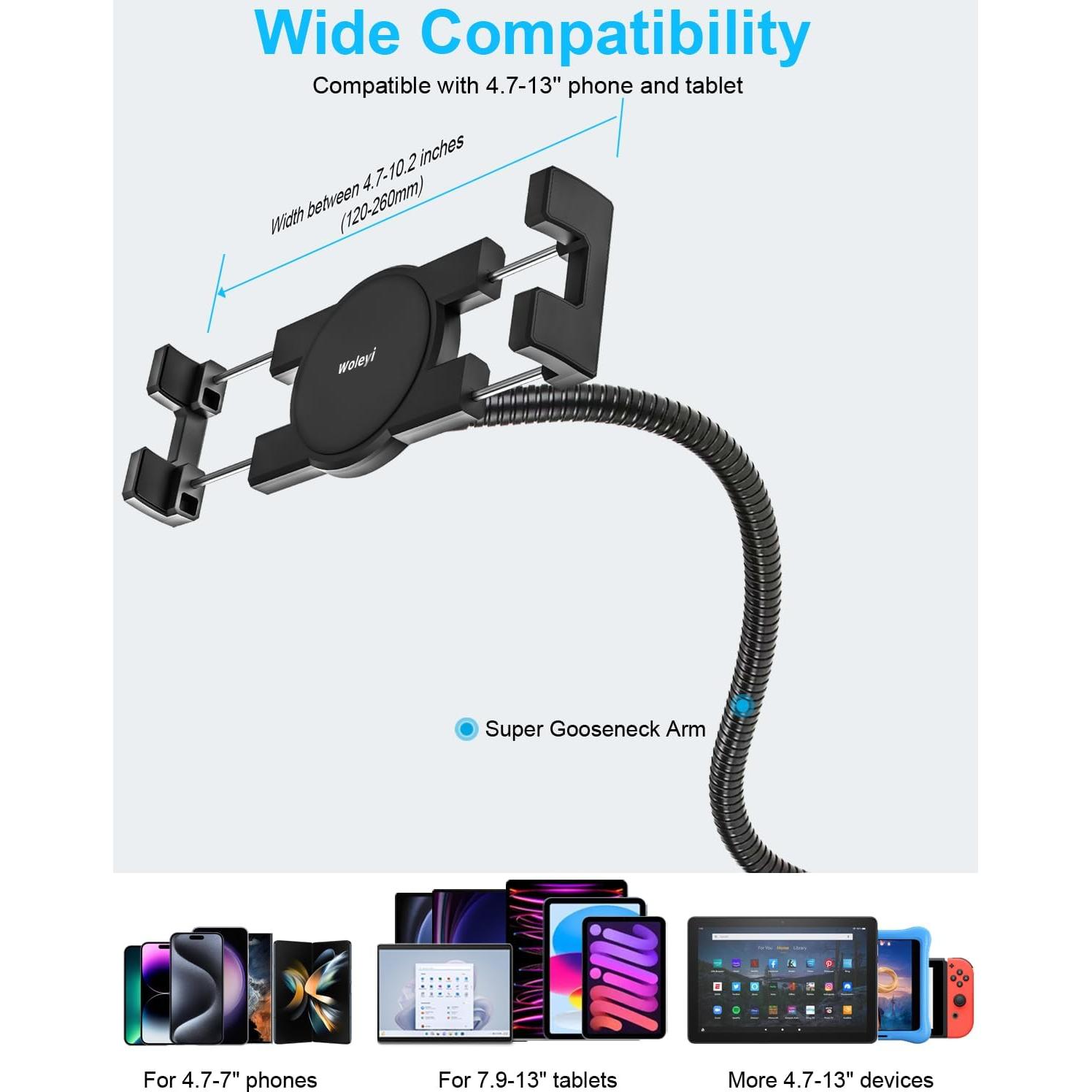 Soporte para Tableta de Auto Woleyi Ajustable 66 cm