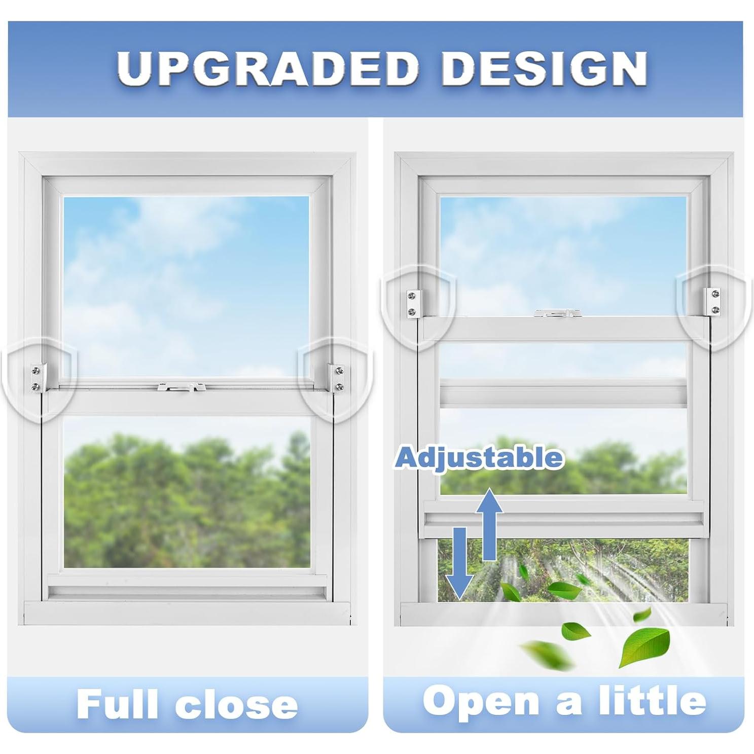 Bloques de Ventana de Seguridad CRODOER - 4 Juegos Ajustables