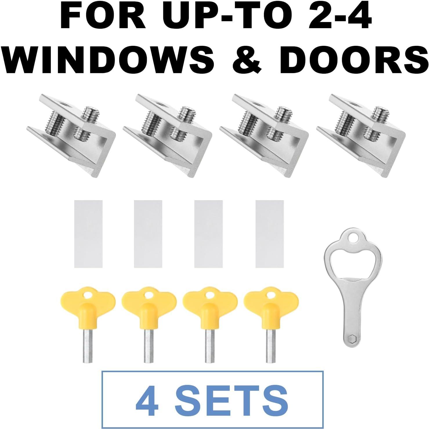 Bloques de Ventana de Seguridad CRODOER - 4 Juegos Ajustables