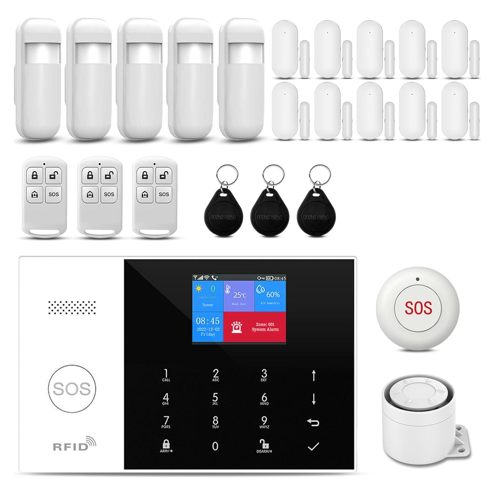 Sistema de Alarma Inalámbrico PGST con 10 Sensores y APP