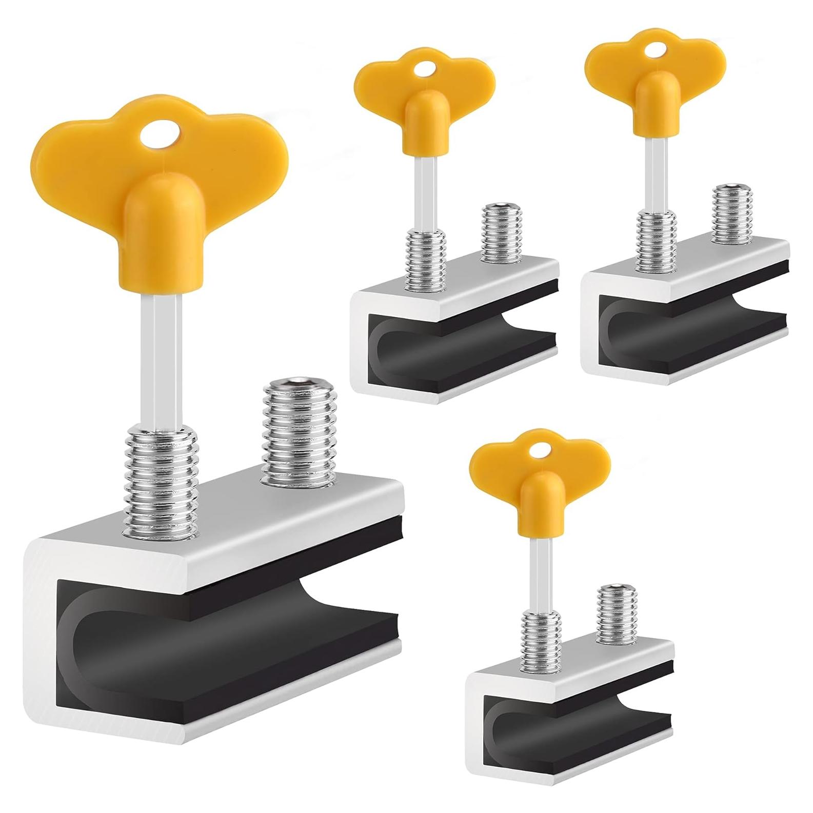 Cerraduras de Ventana Deslizante PENMAMA - 4 Juegos Ajustables