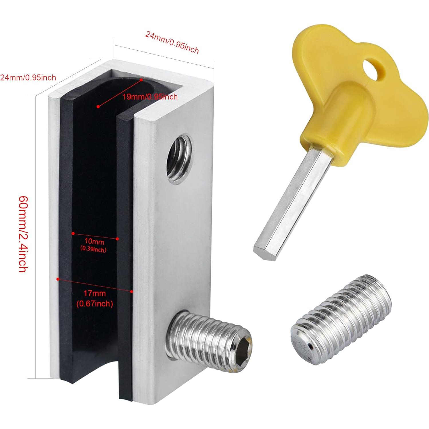 Cerraduras de Ventana Deslizante PENMAMA - 4 Juegos Ajustables