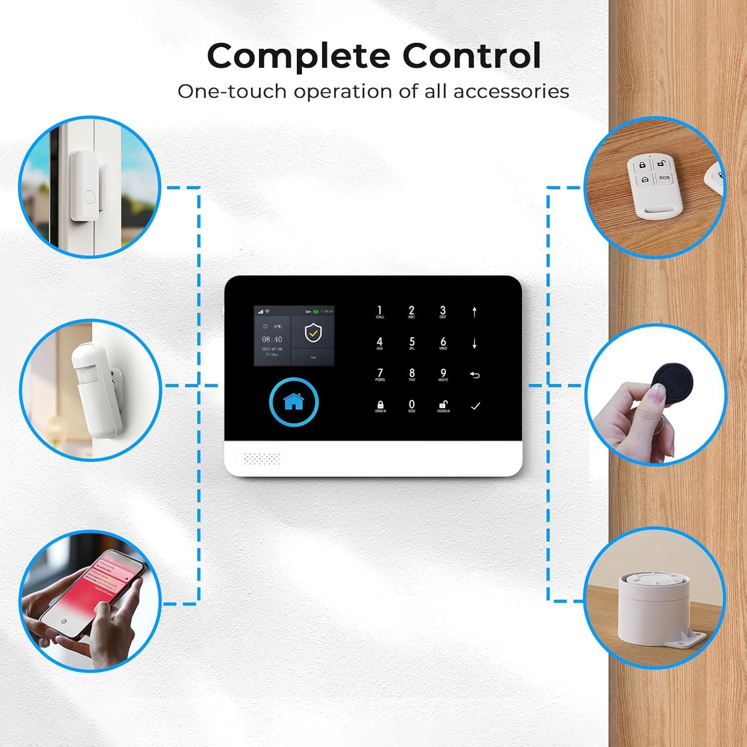 Sistema de Alarma PGST 12 Piezas WiFi Control Remoto Alexa
