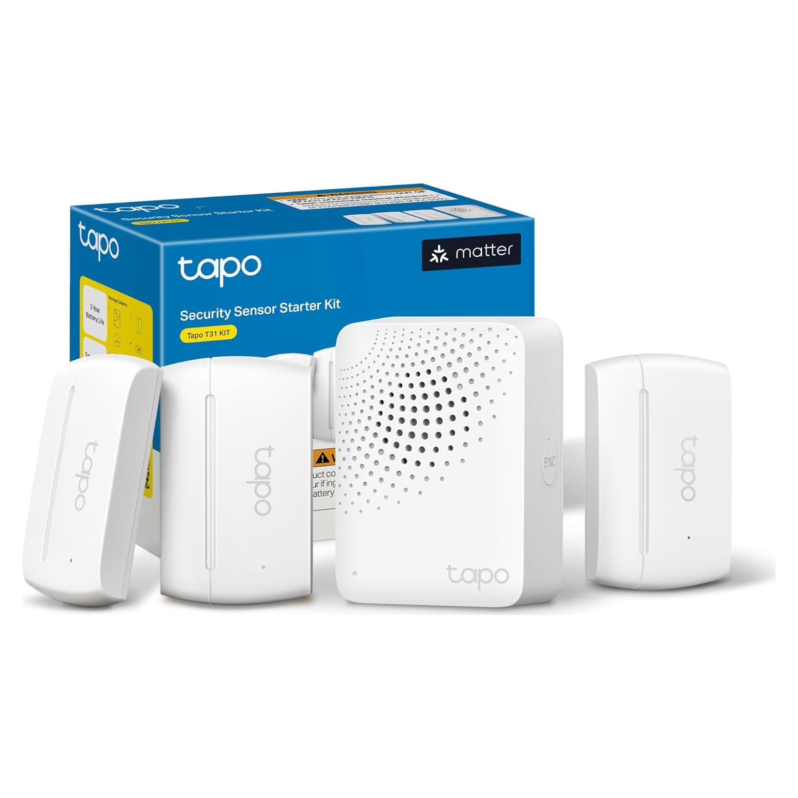 Kit de Seguridad Tapo T31: 3 Sensores de Contacto + Hub Inteligente