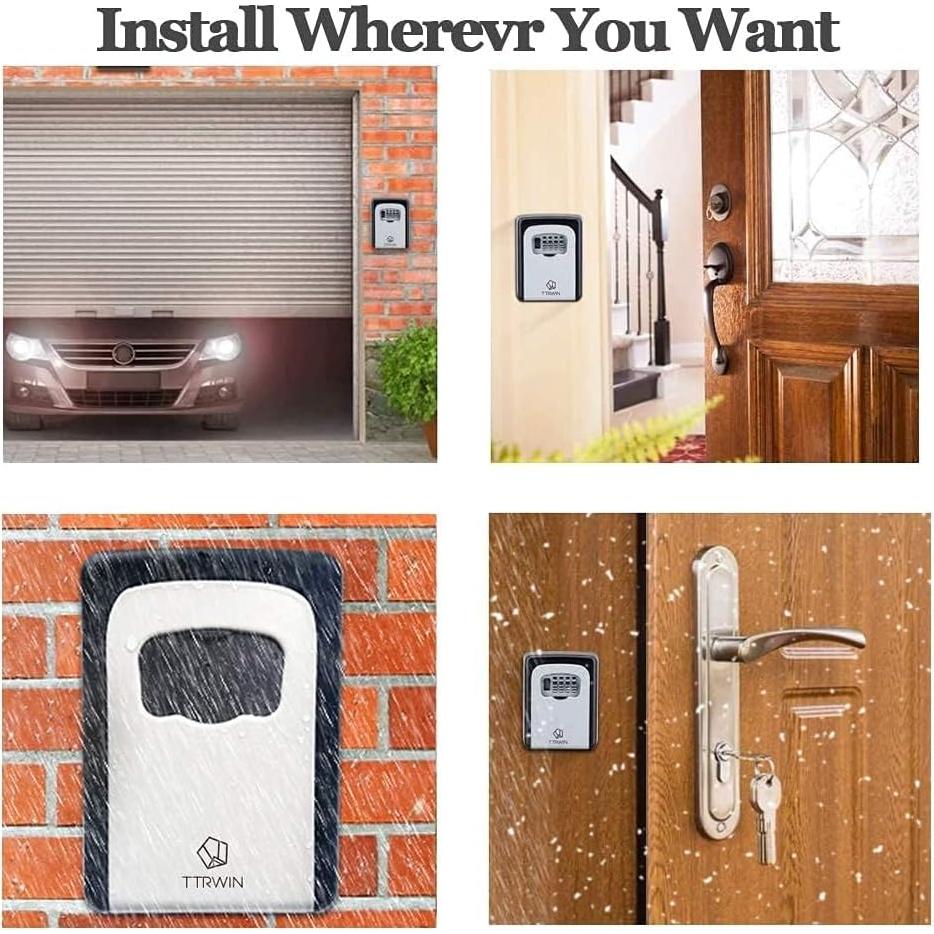 Caja de Llave TTRWIN Montada en Pared con Combinación 4 Dígitos