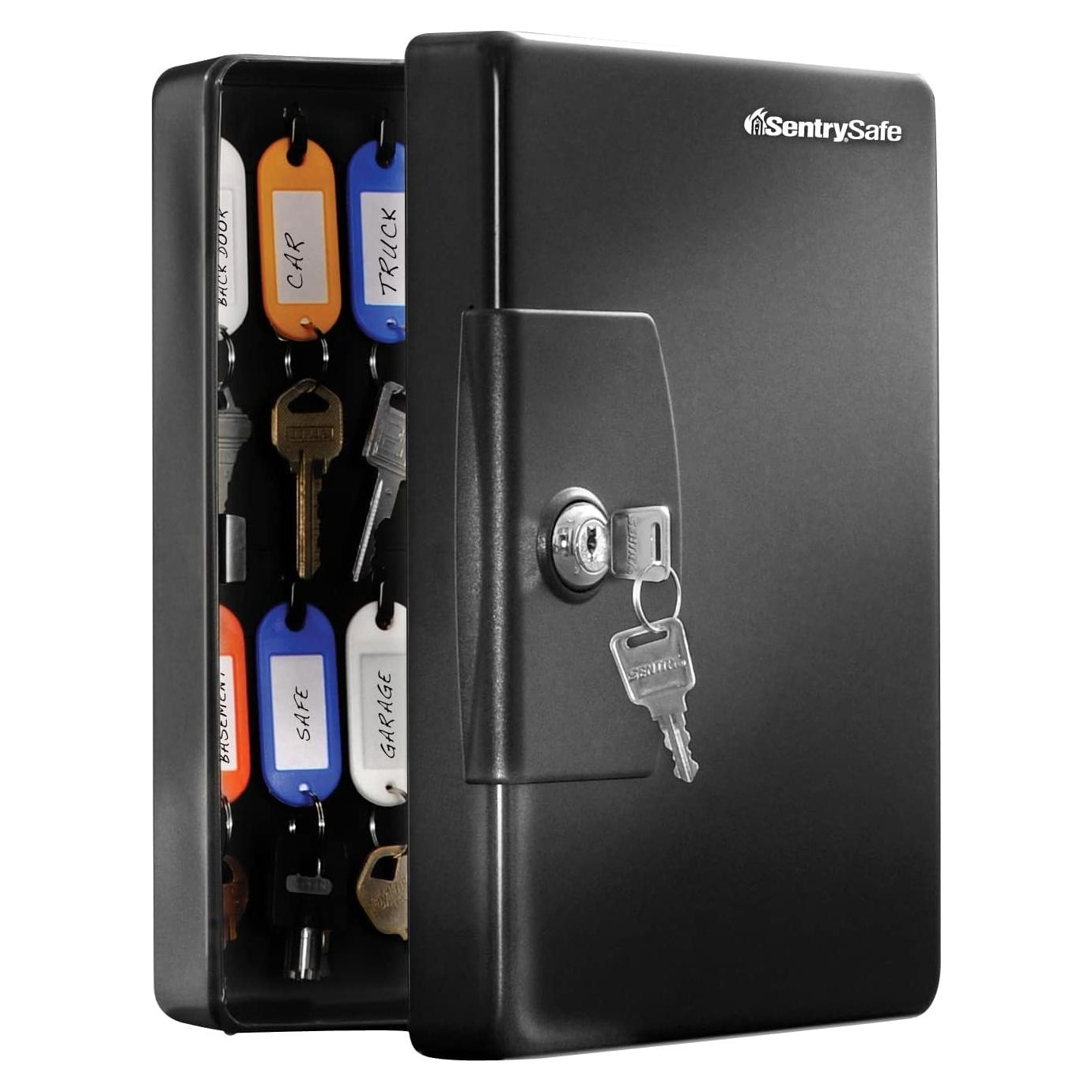 Caja de Llaves SentrySafe KB-25 Negra con Cerradura, 25 Ganchos