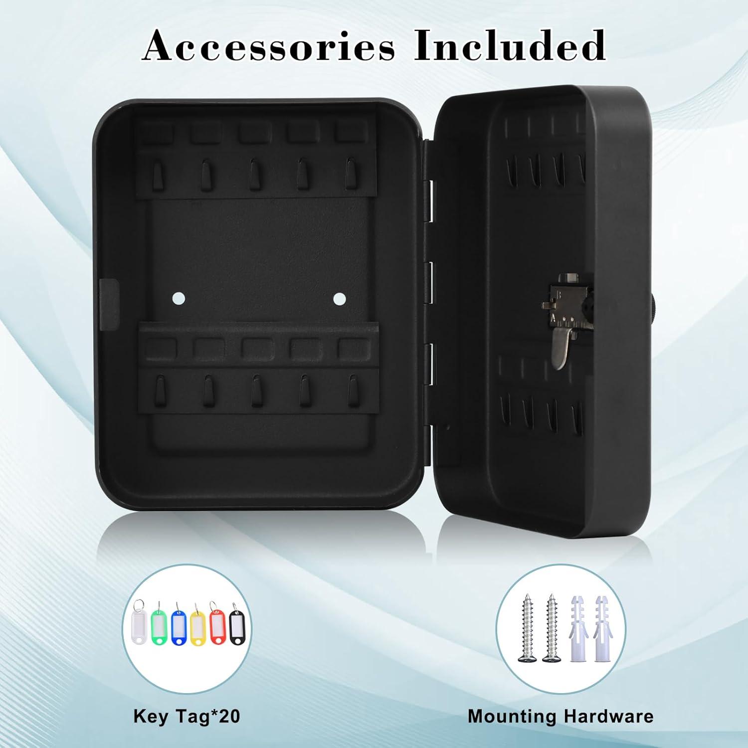 Caja de Almacenamiento de Llaves KYODOLED 20 Llaves Negra
