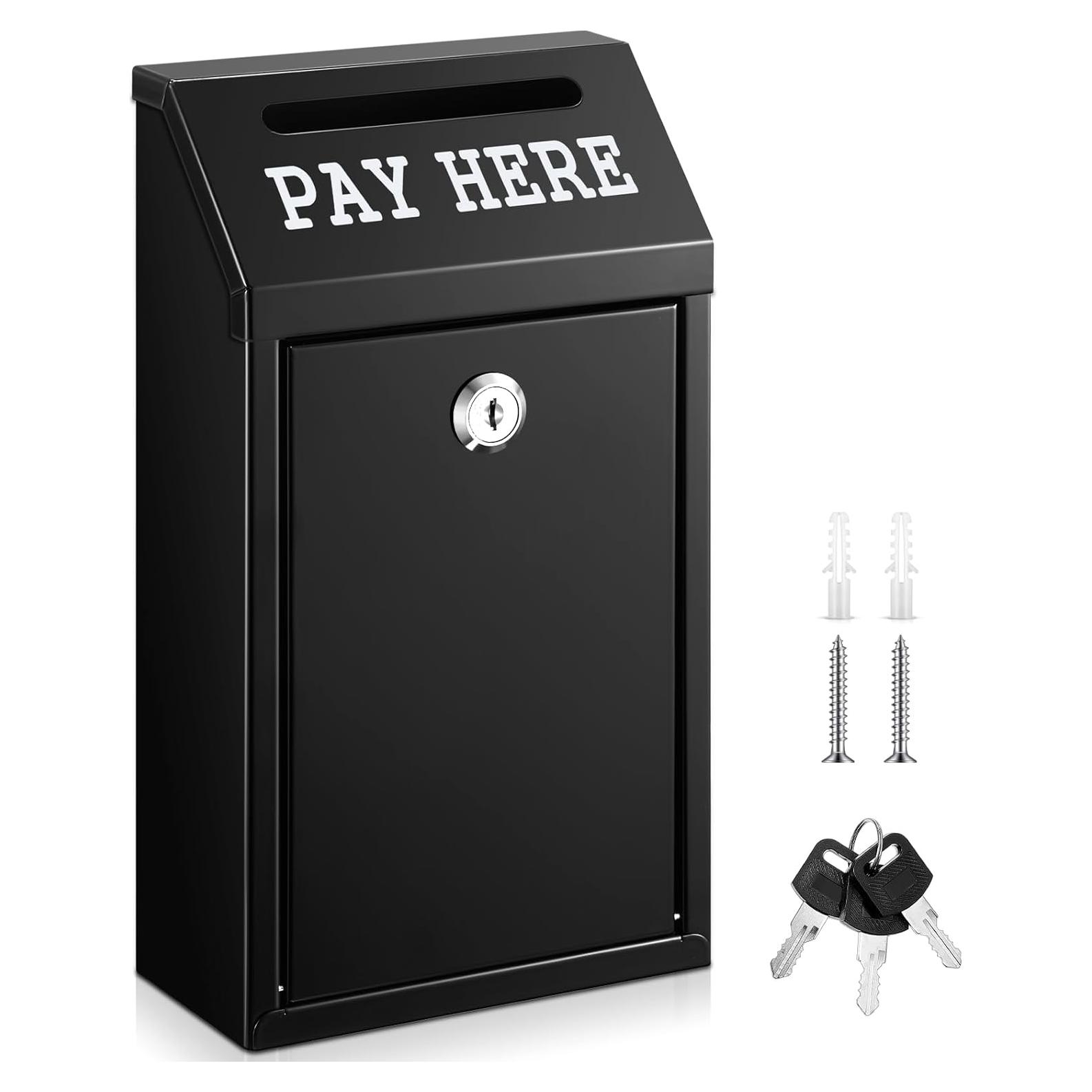 Caja de Dinero Segura Metal Yaocom 25.9x14.5x7.1cm con Cerradura