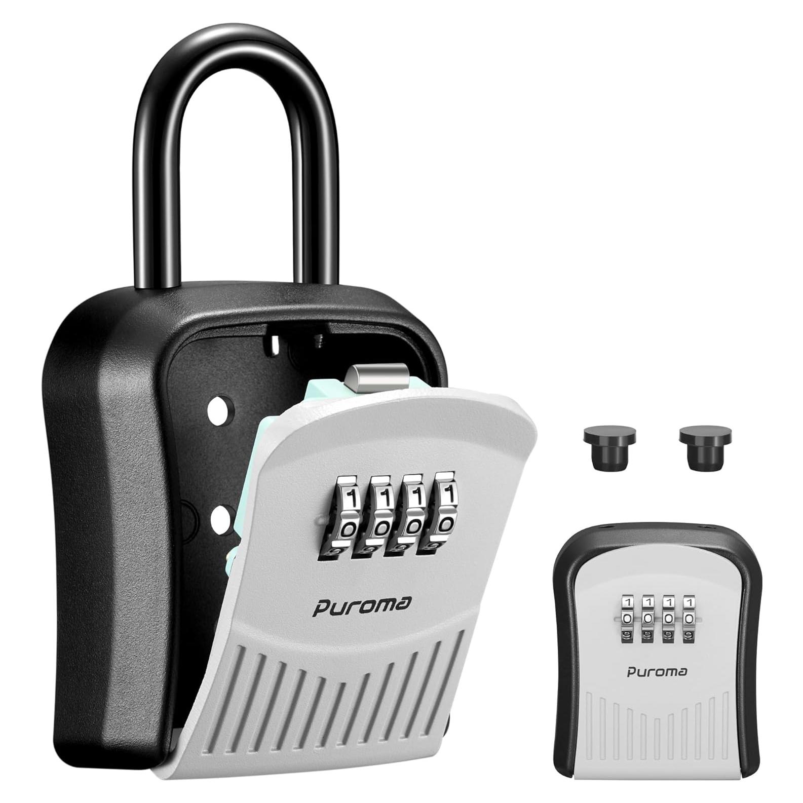 Caja de Seguridad para Llaves Puroma Gris, Código Mecánico 4 Dígitos