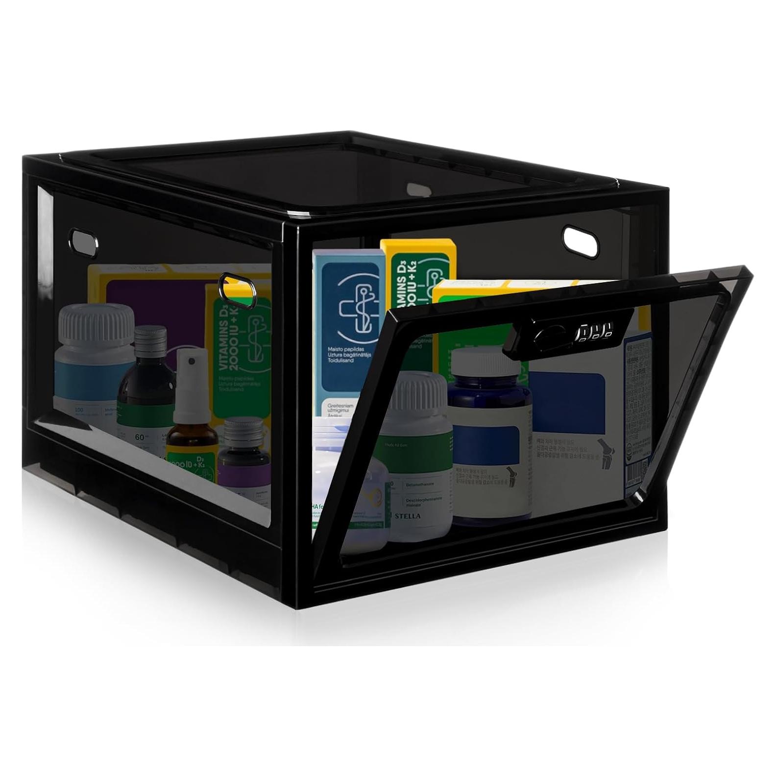 Caja de Seguridad para Medicamentos chefeggukk 12.6L Negra