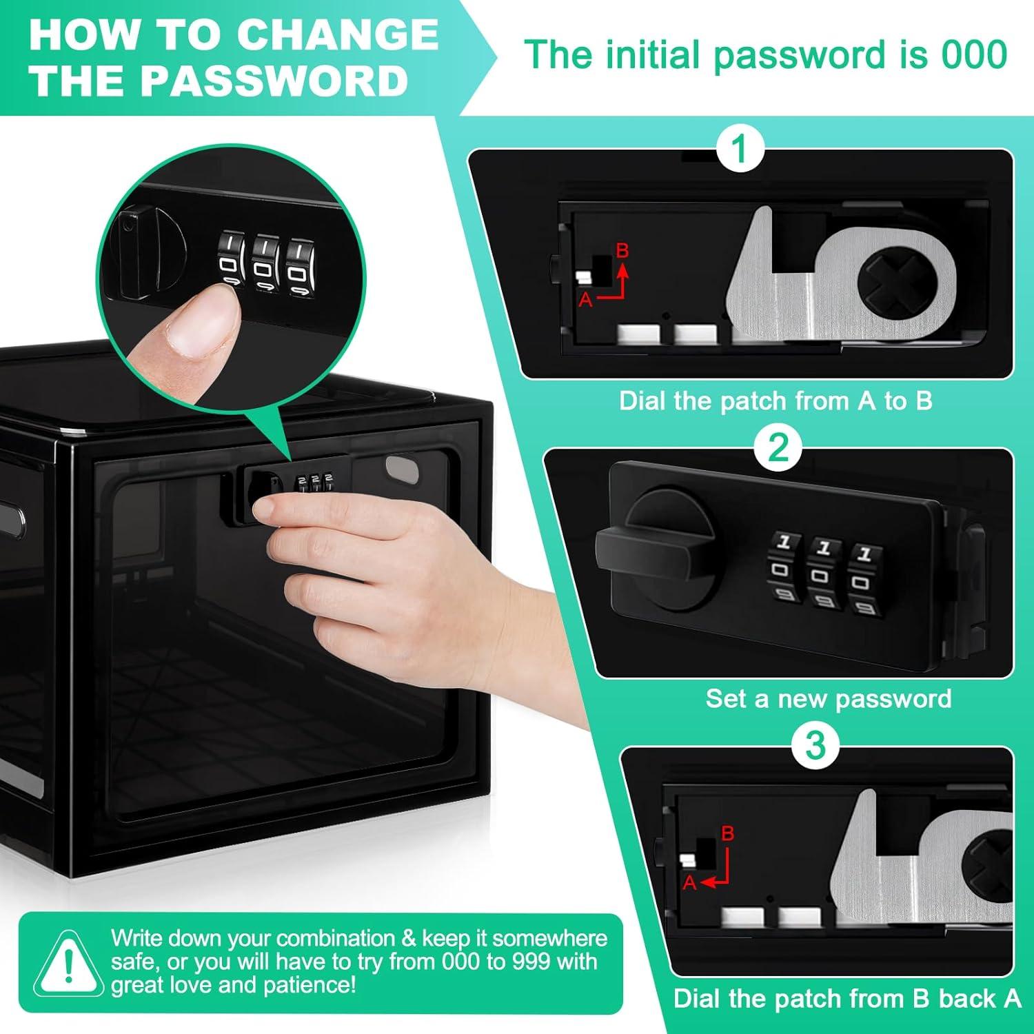 Caja de Seguridad para Medicamentos chefeggukk 12.6L Negra