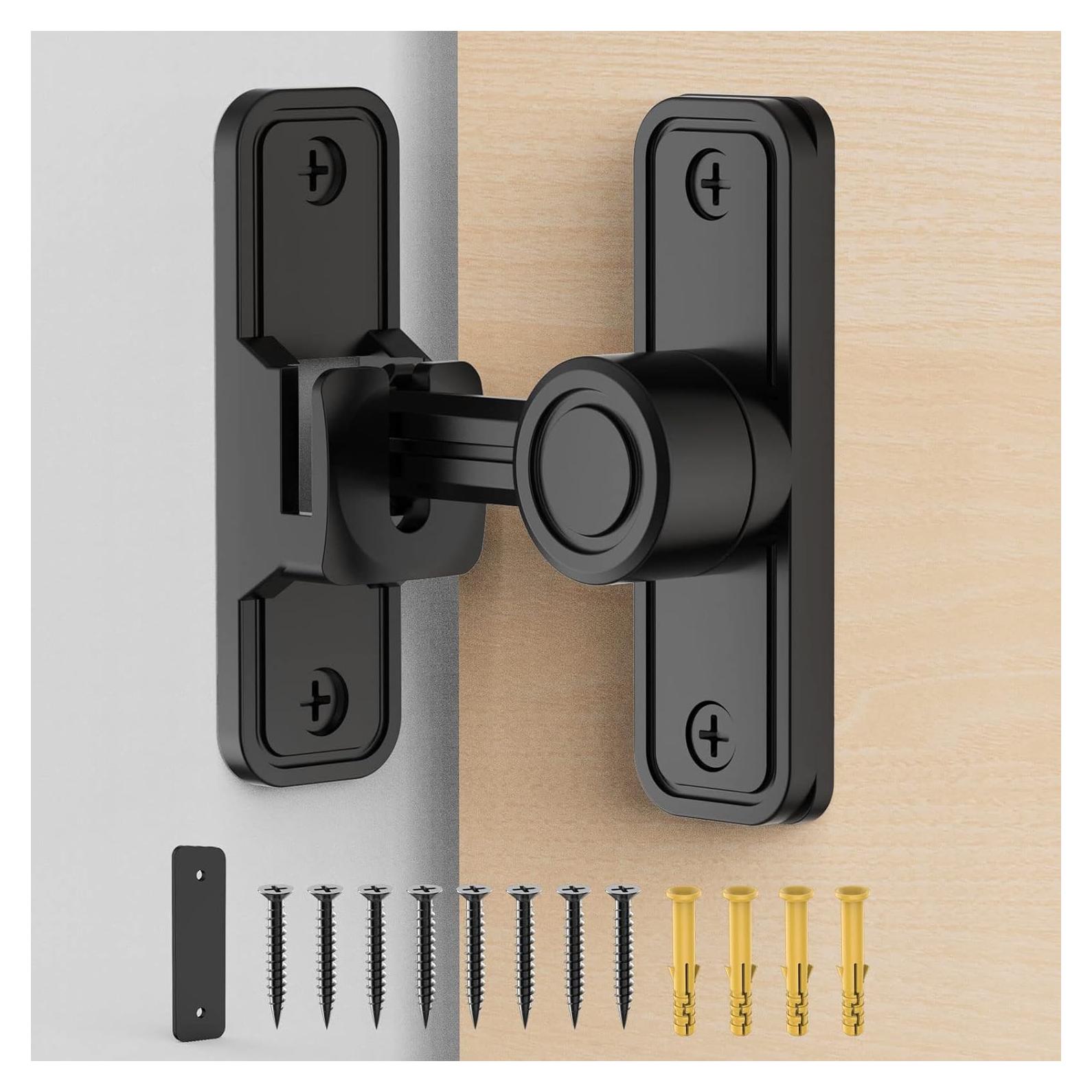 Cerradura de Puerta de Granero MeBantoo 90 Grados Negra