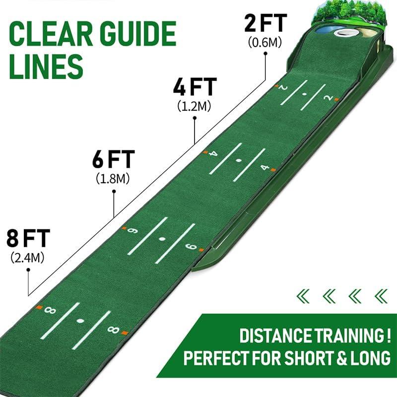 Alfombra de Putting de Golf Ascent PM020 con Peligros y Marcadores