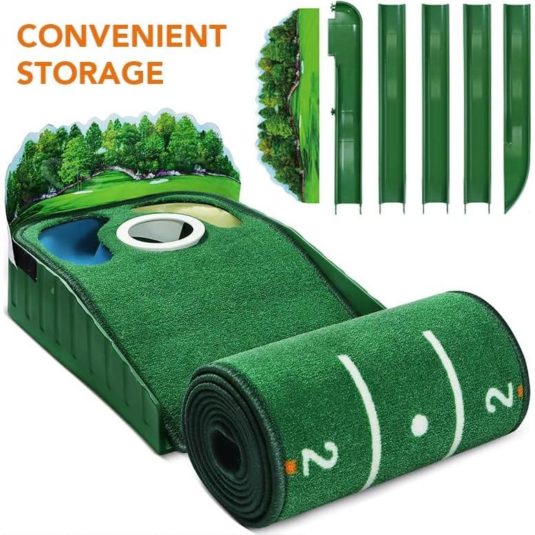 Alfombra de Putting de Golf Ascent PM020 con Peligros y Marcadores