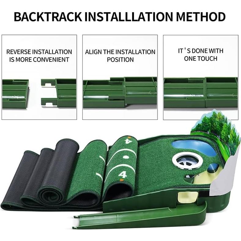 Alfombra de Putting de Golf Ascent PM020 con Peligros y Marcadores