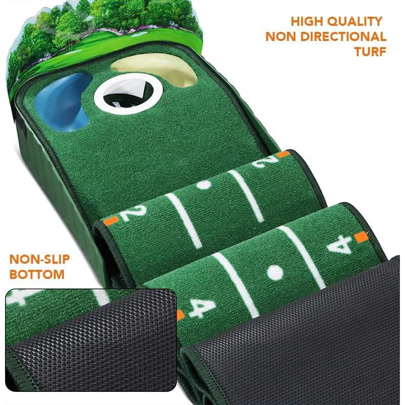 Alfombra de Putting de Golf Ascent PM020 con Peligros y Marcadores