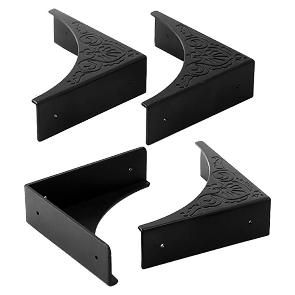 Protectores de Esquinas de Metal RFORPLY 4 Pcs Negro
