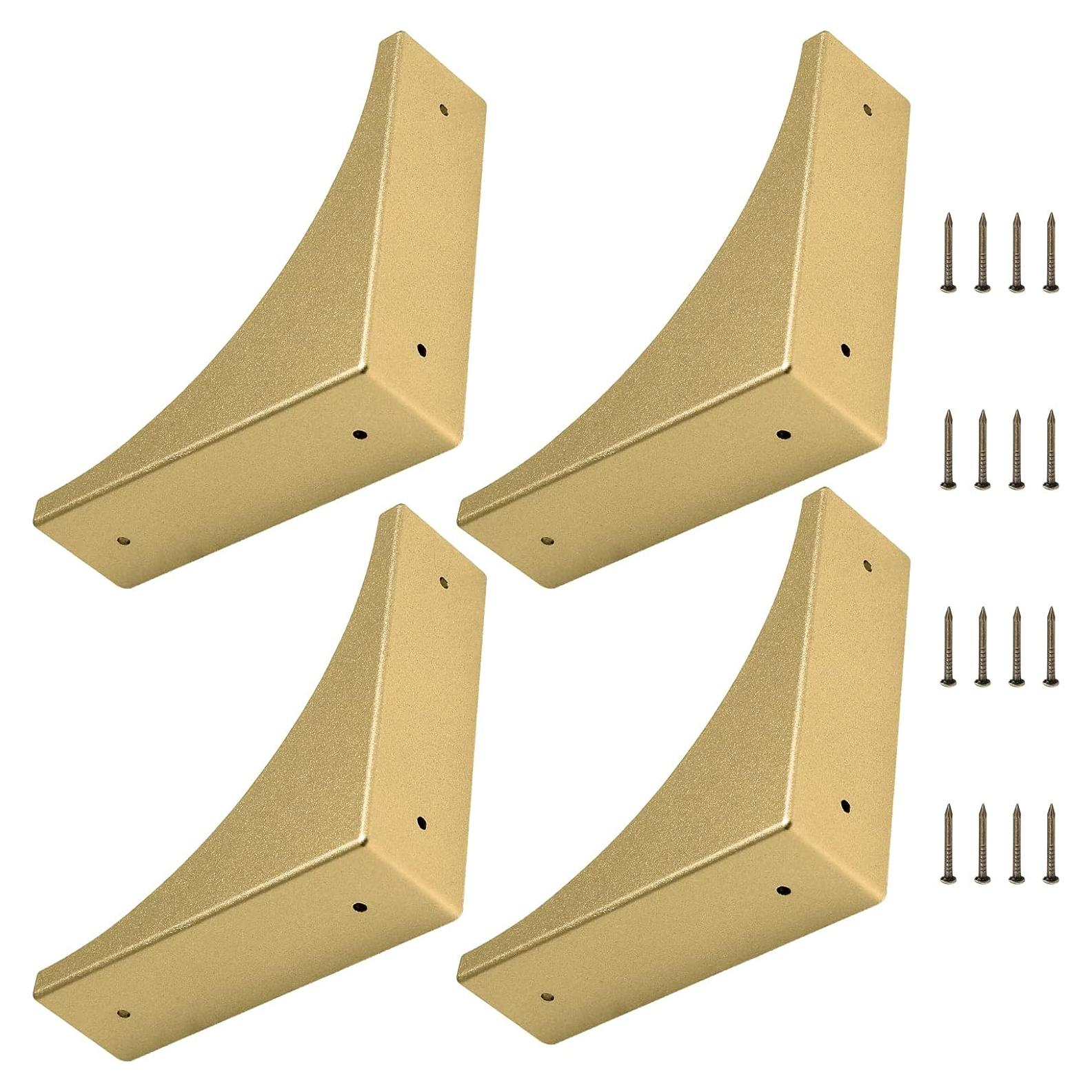 BokWin Protectores de Esquinas Dorados de Zinc 4 Pcs 65mm