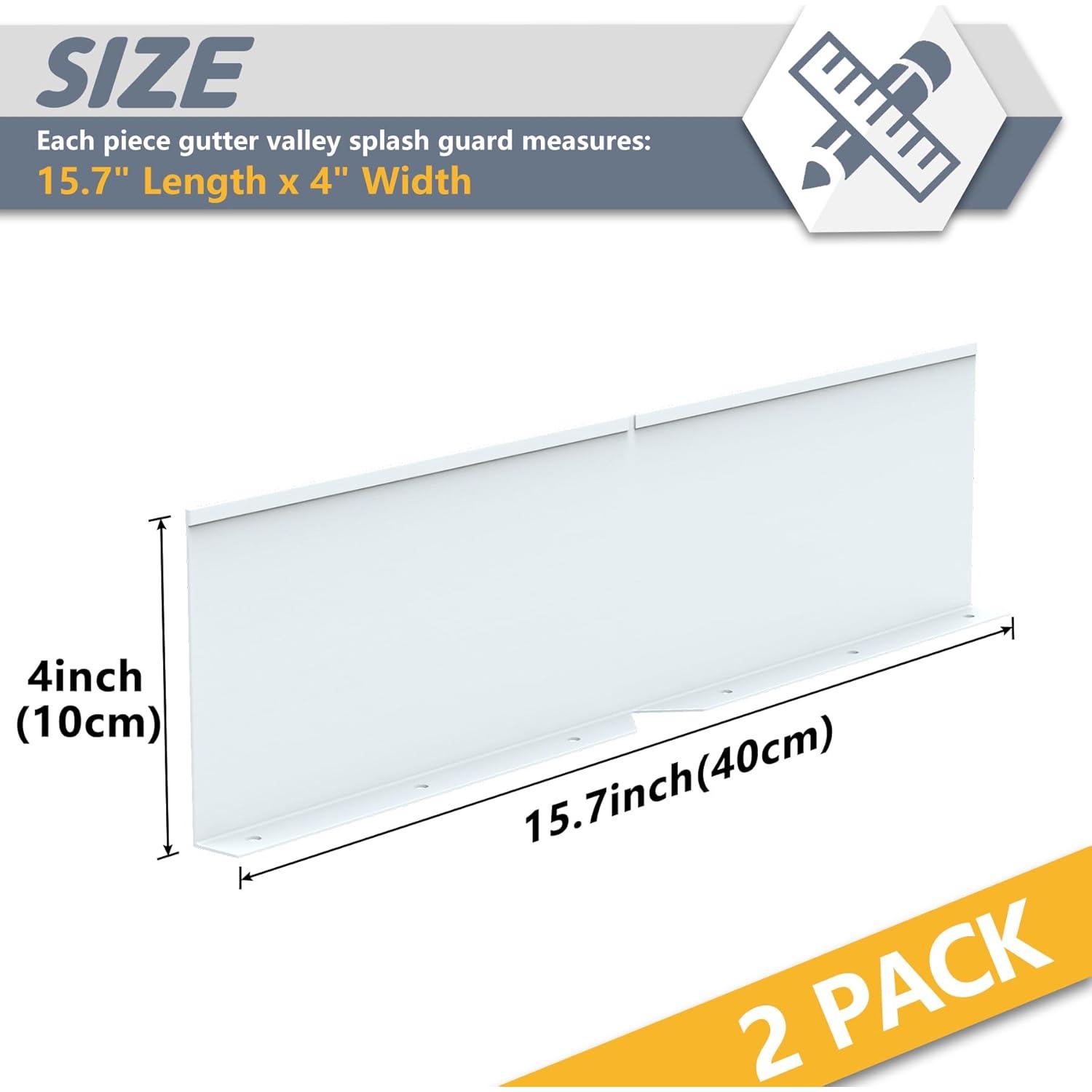 Flamorrow 2 Protectores de Valle de Canalón de Aluminio Plata