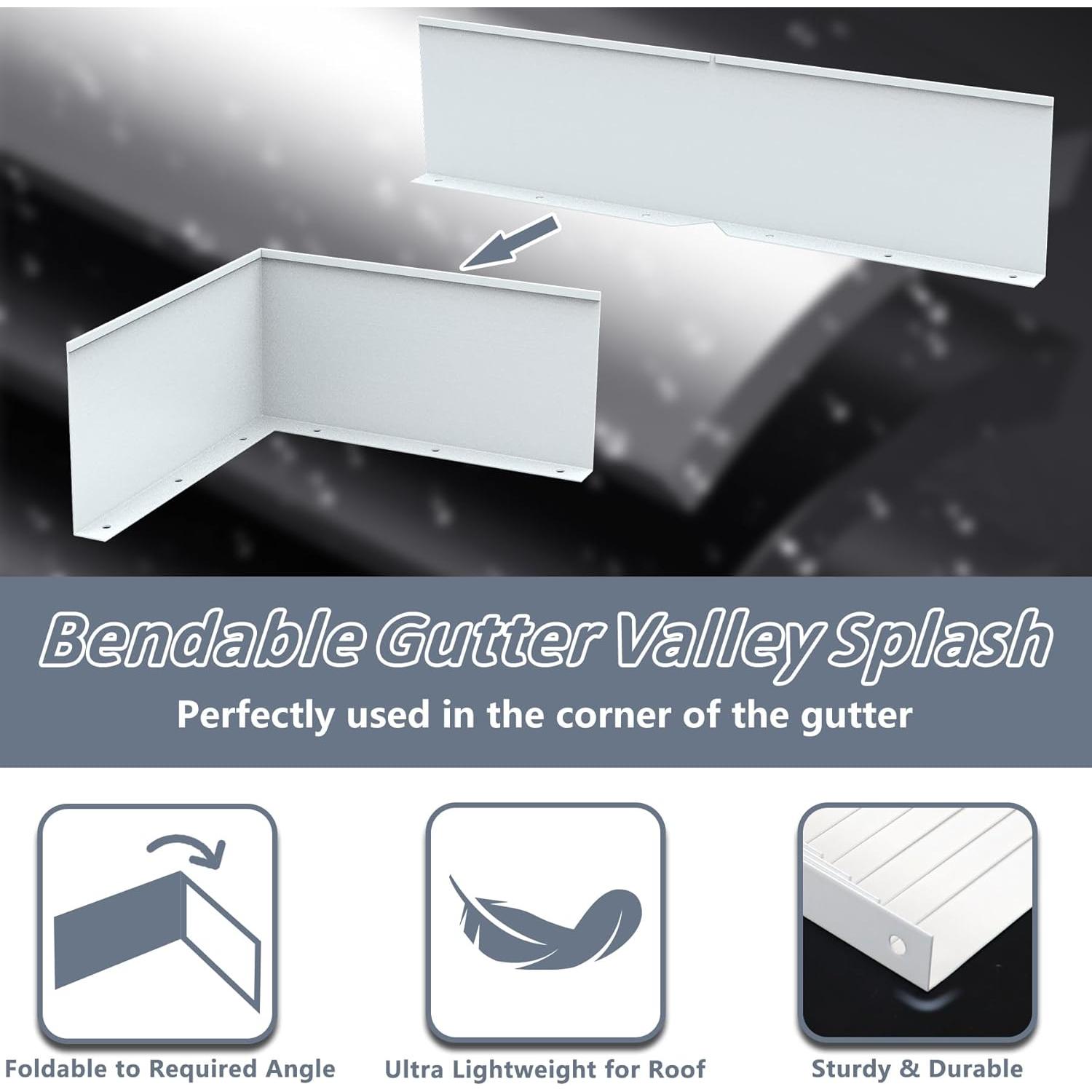 Flamorrow 2 Protectores de Valle de Canalón de Aluminio Plata