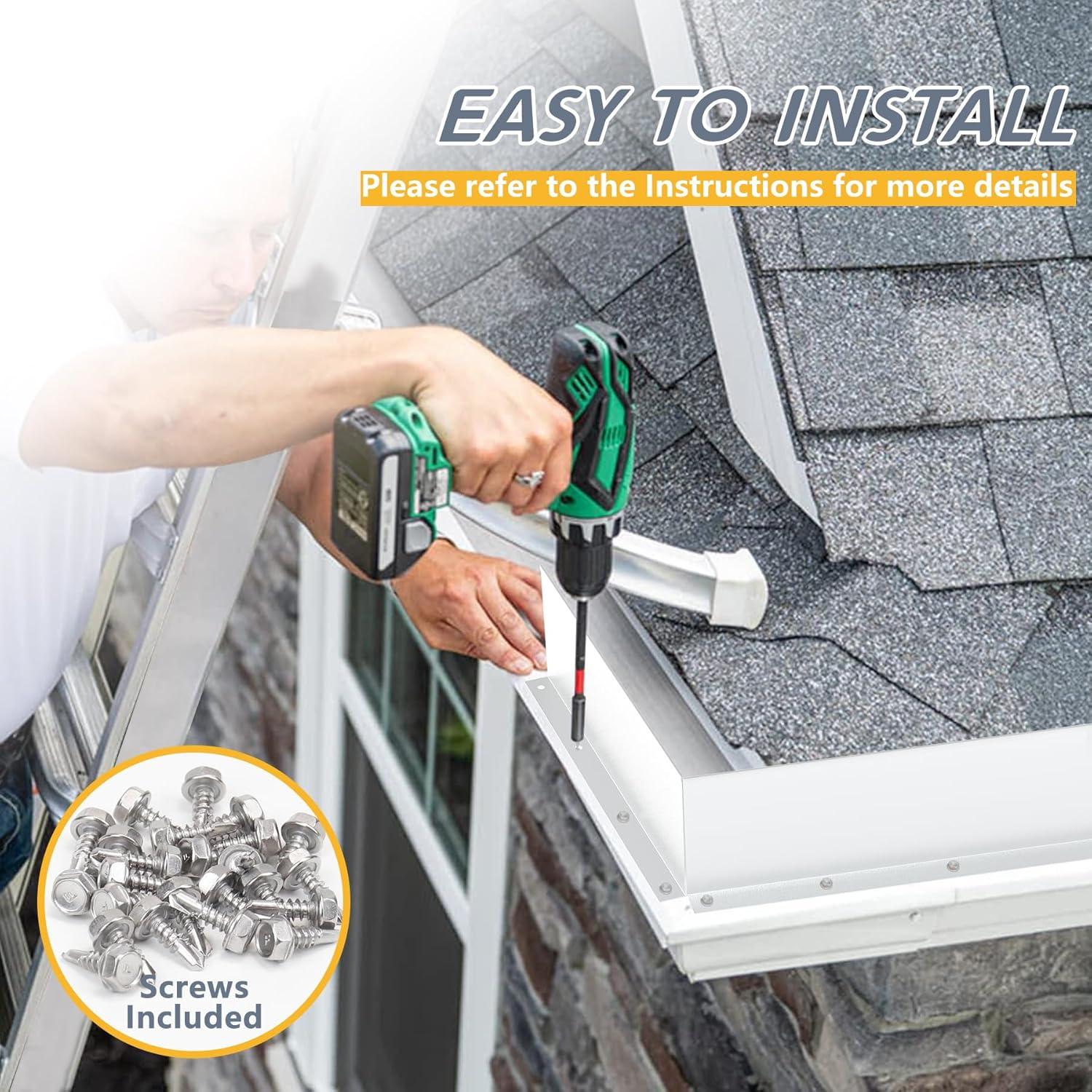 Flamorrow 2 Protectores de Valle de Canalón de Aluminio Plata