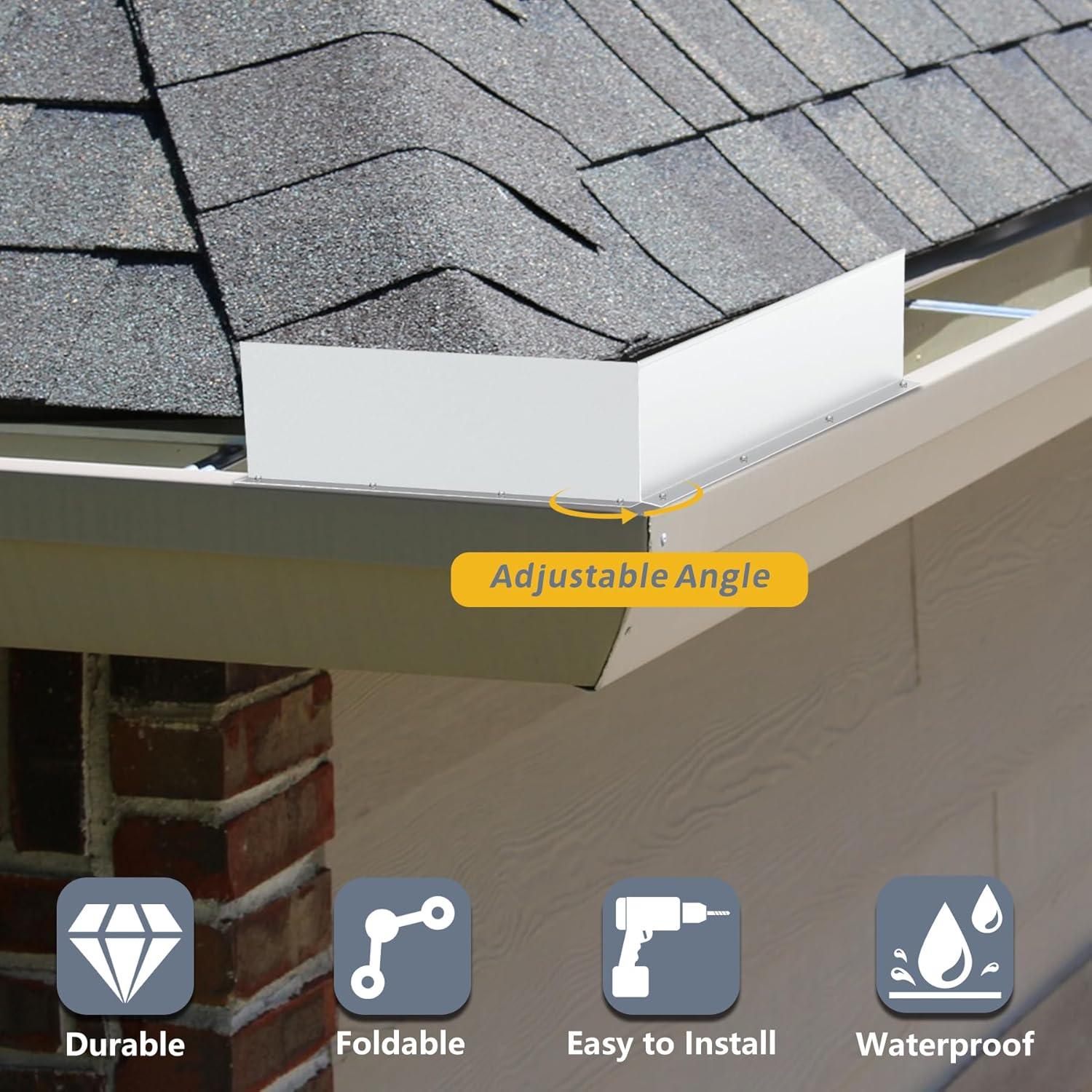 Flamorrow 2 Protectores de Valle de Canalón de Aluminio Plata