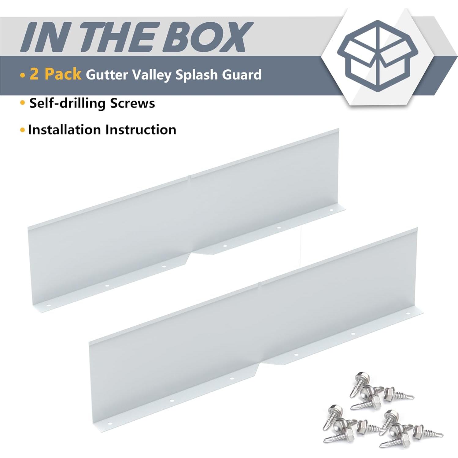 Flamorrow 2 Protectores de Valle de Canalón de Aluminio Plata