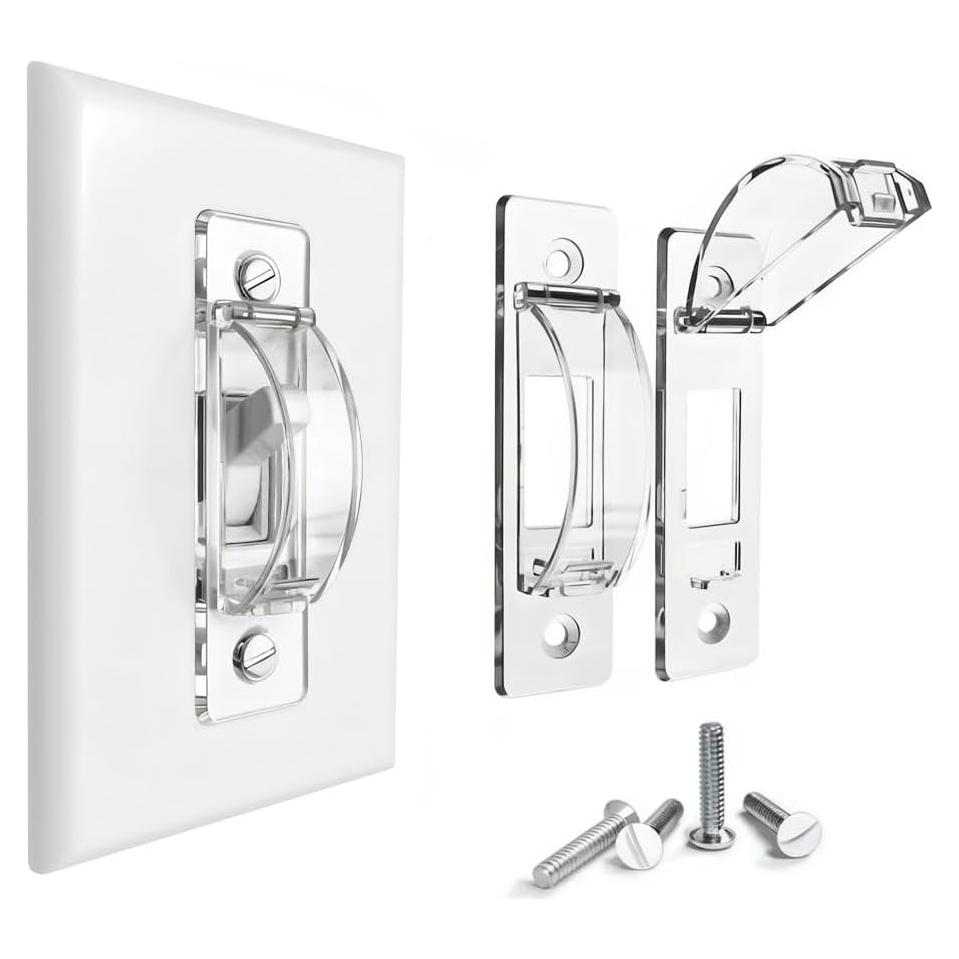 Cubierta de Interruptor de Luz ILIVABLE Transparente 2 Paquete