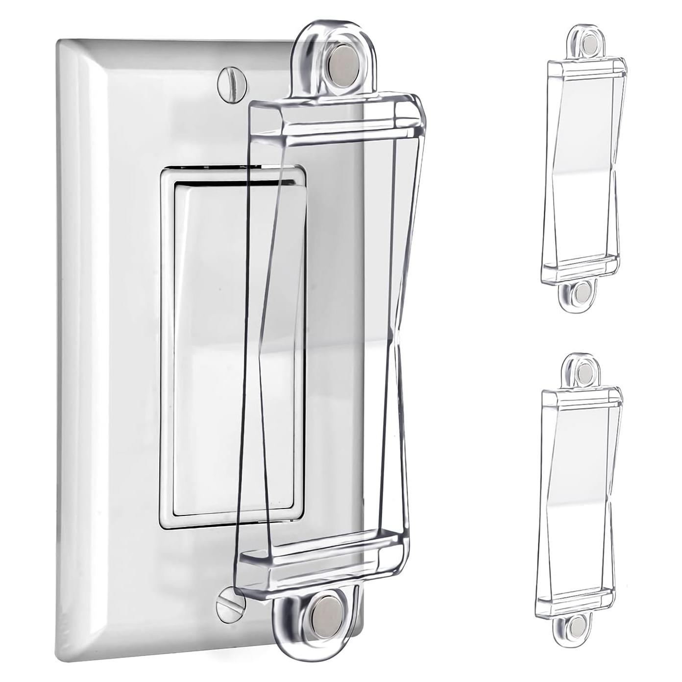 Cubierta de Protector de Interruptor de Luz PSZEZNZ Transparente 2 Pzas