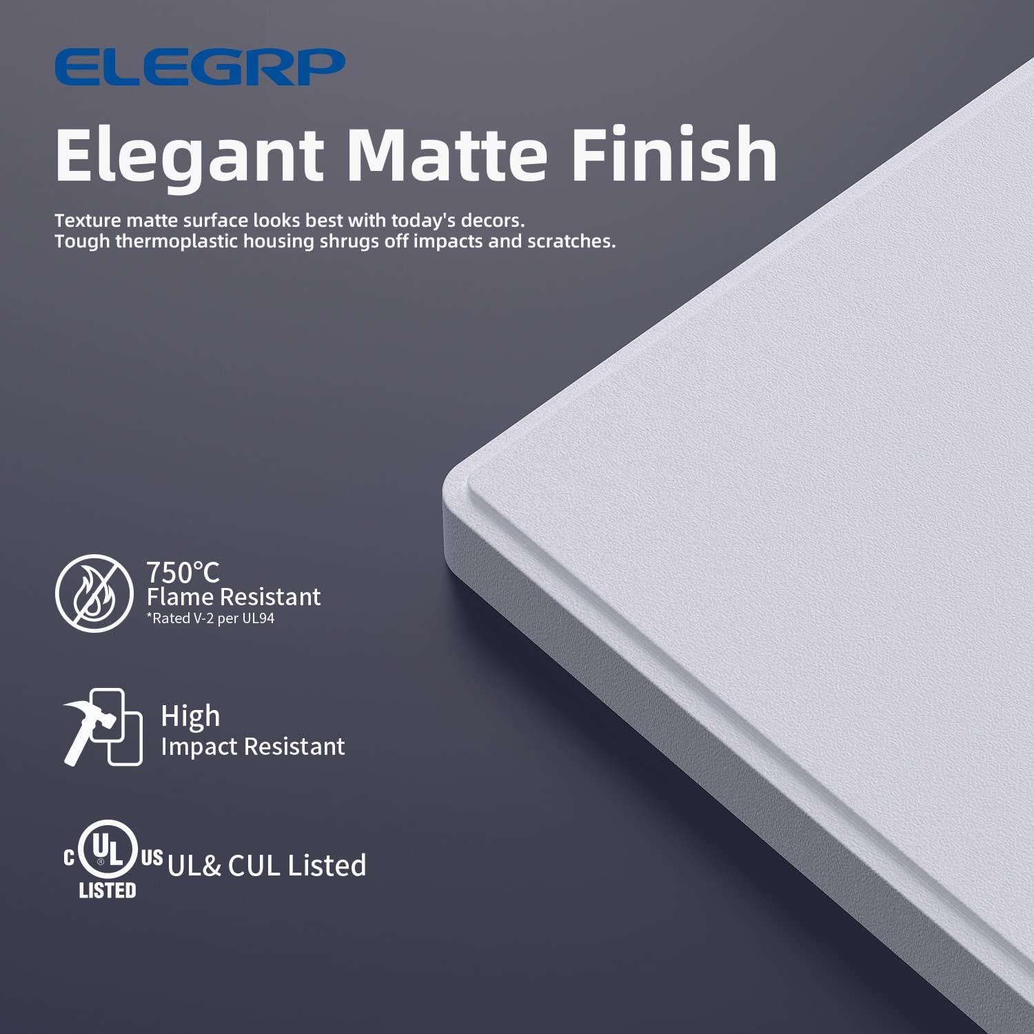 Placas de Pared Decorativas Sin Tornillos ELEGRP 3-Gang Blanco Mate