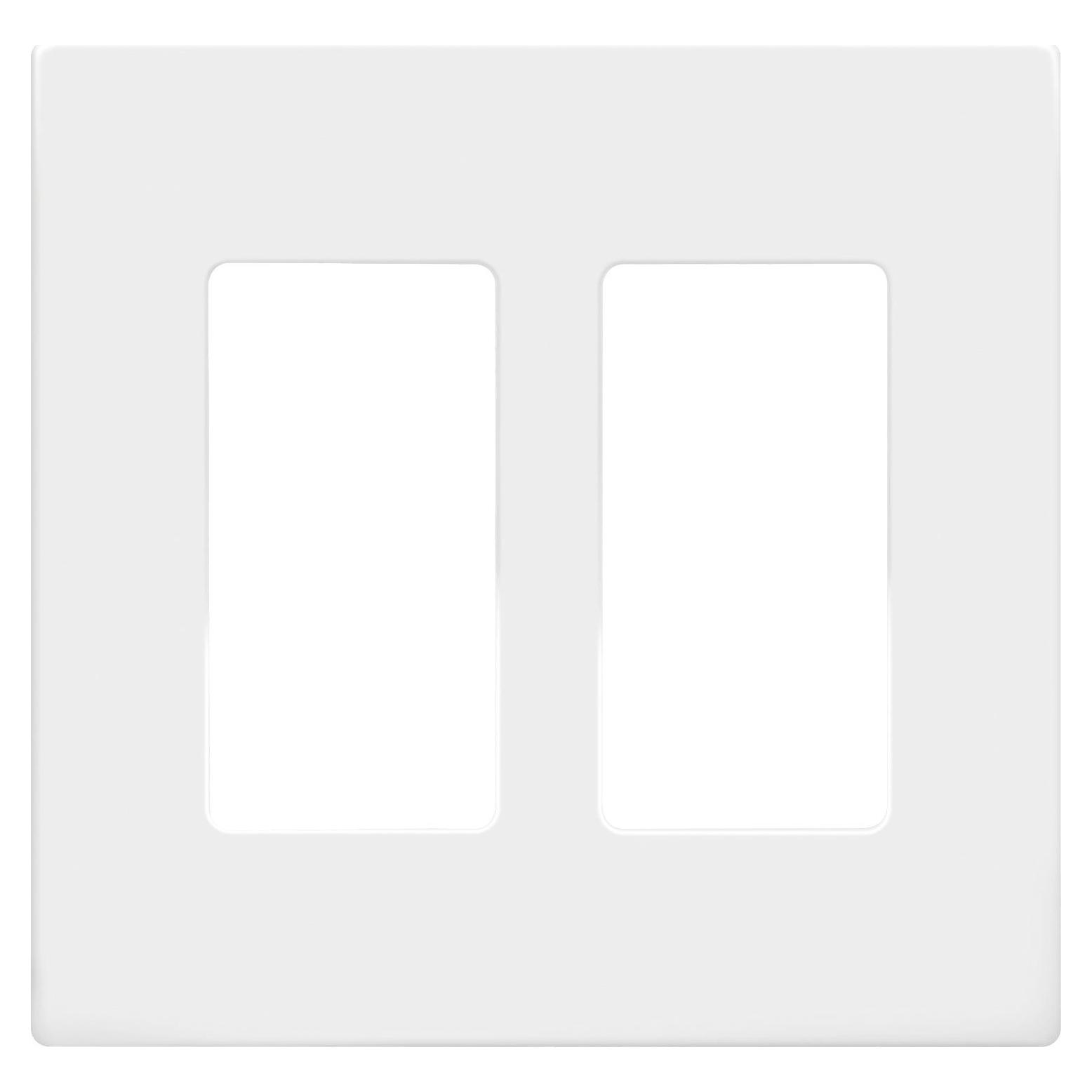 Placas de Pared Sin Tornillos Enerlites SI8832-W, 2-Gang, Blanco