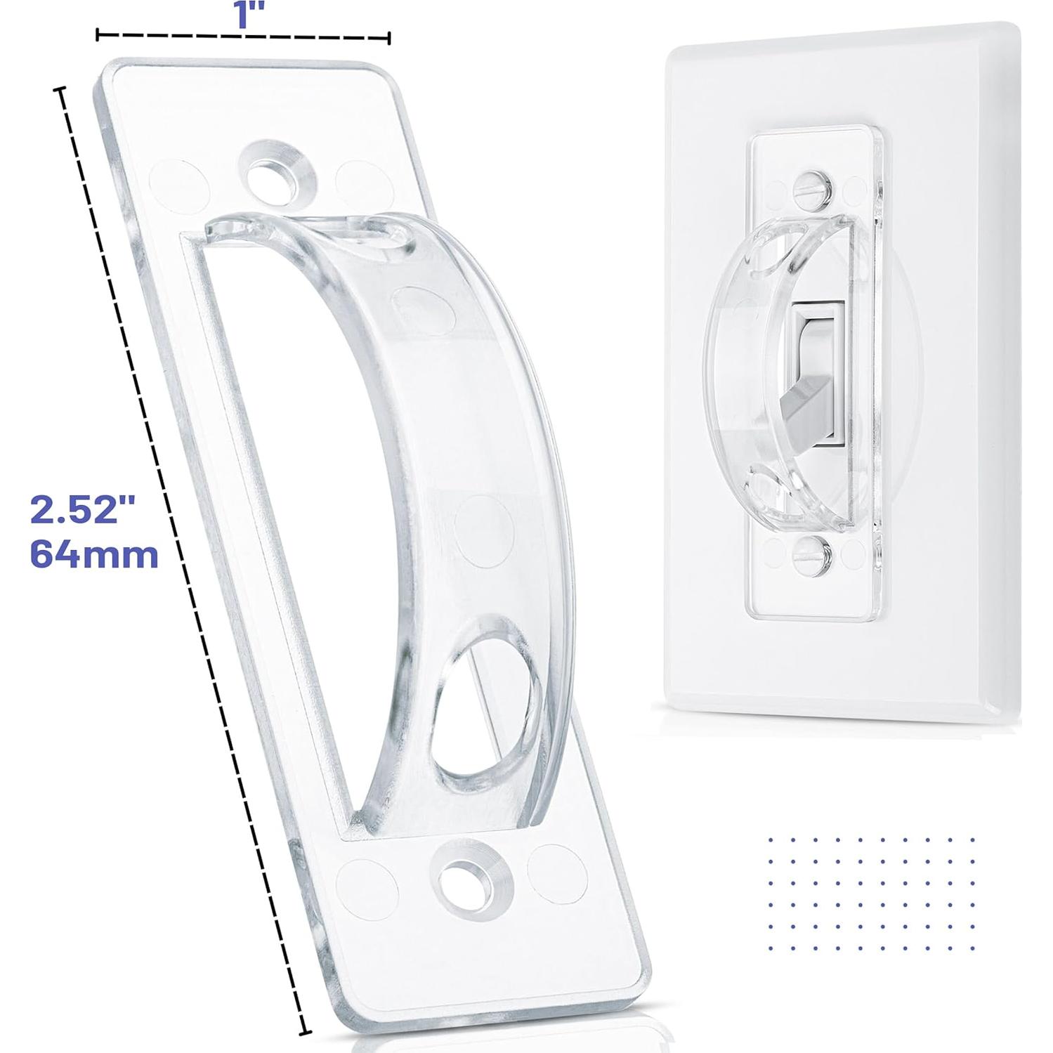 Cubierta de Interruptor de Luz Bates Choice - Paquete de 12 Transparentes