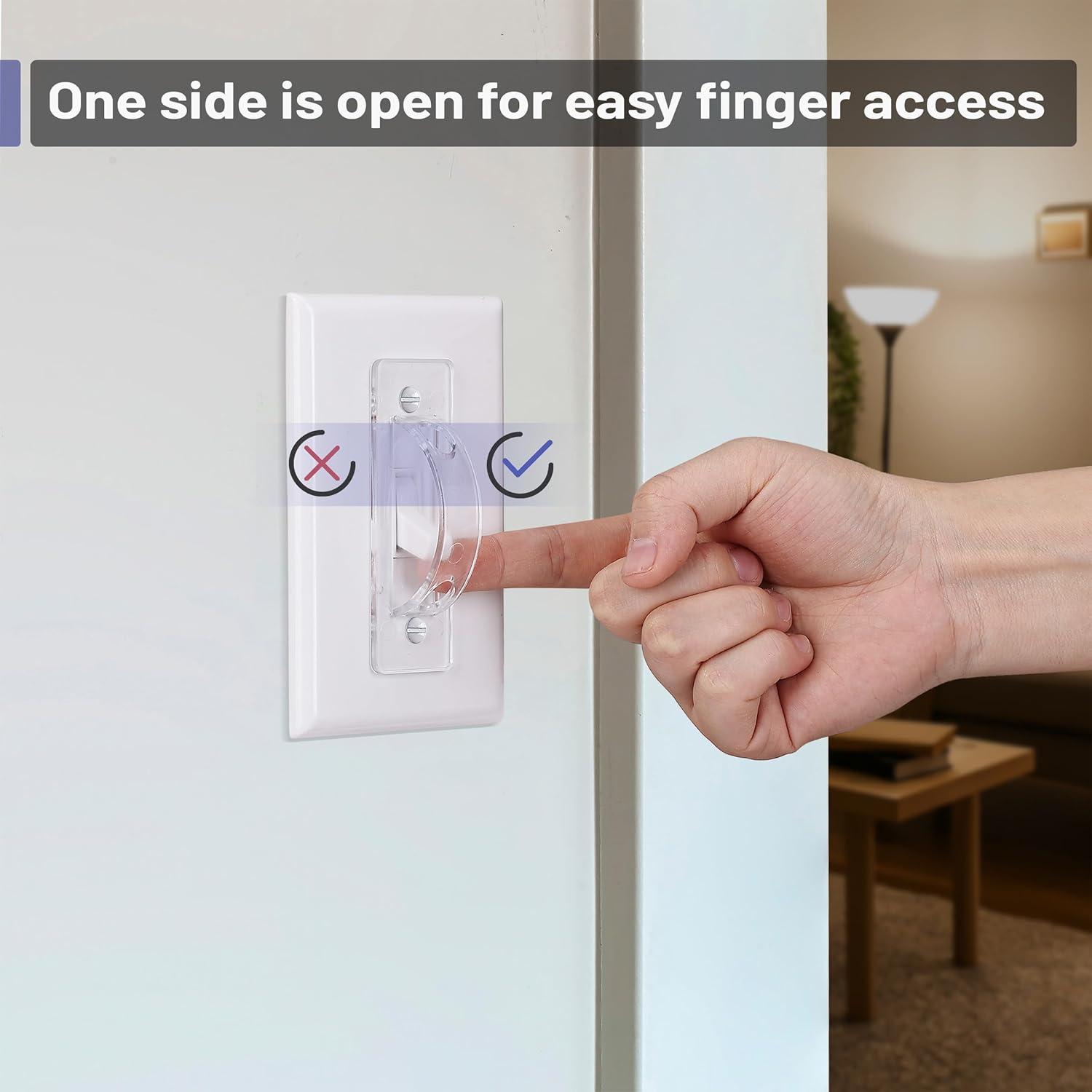 Cubierta de Interruptor de Luz Bates Choice - Paquete de 12 Transparentes