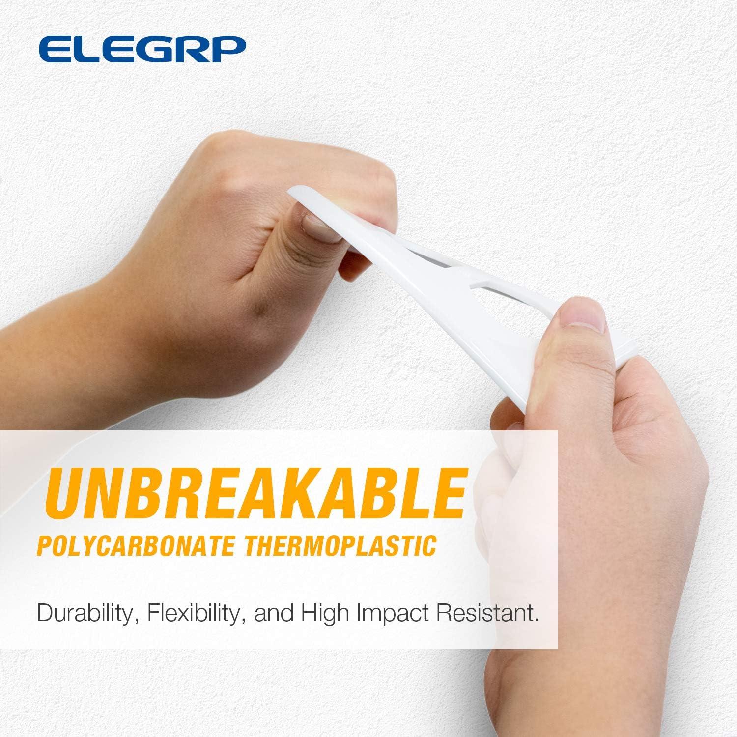 Cubiertas de Enchufe Dúplex ELEGRP 10 Paquete Policarbonato Blanco