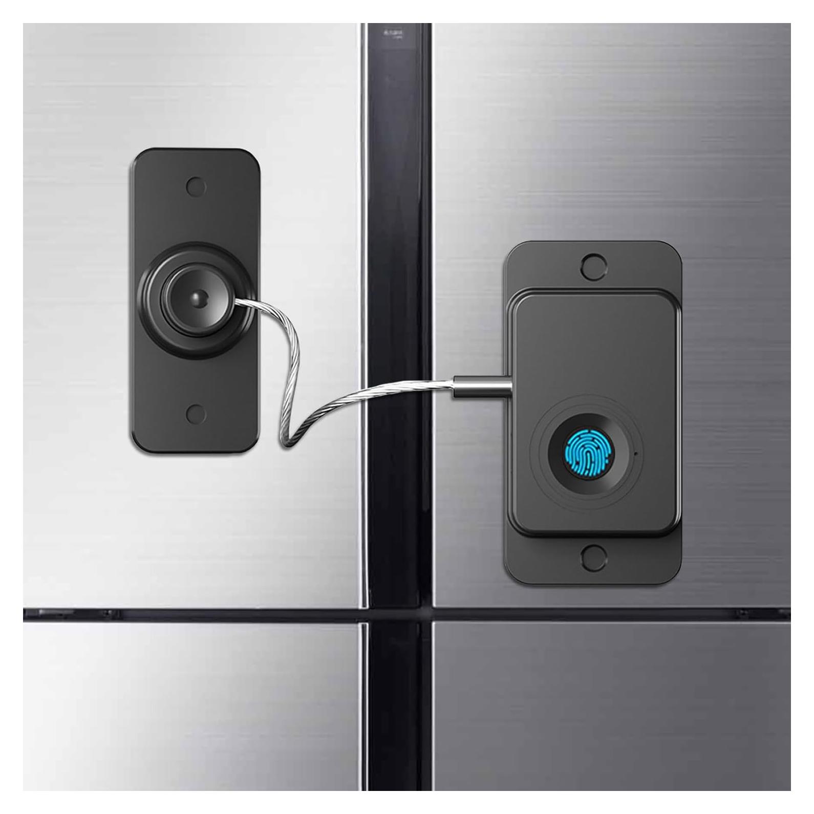 Cerradura Biométrica KIZZHISI para Refrigerador y Gabinetes - Negro