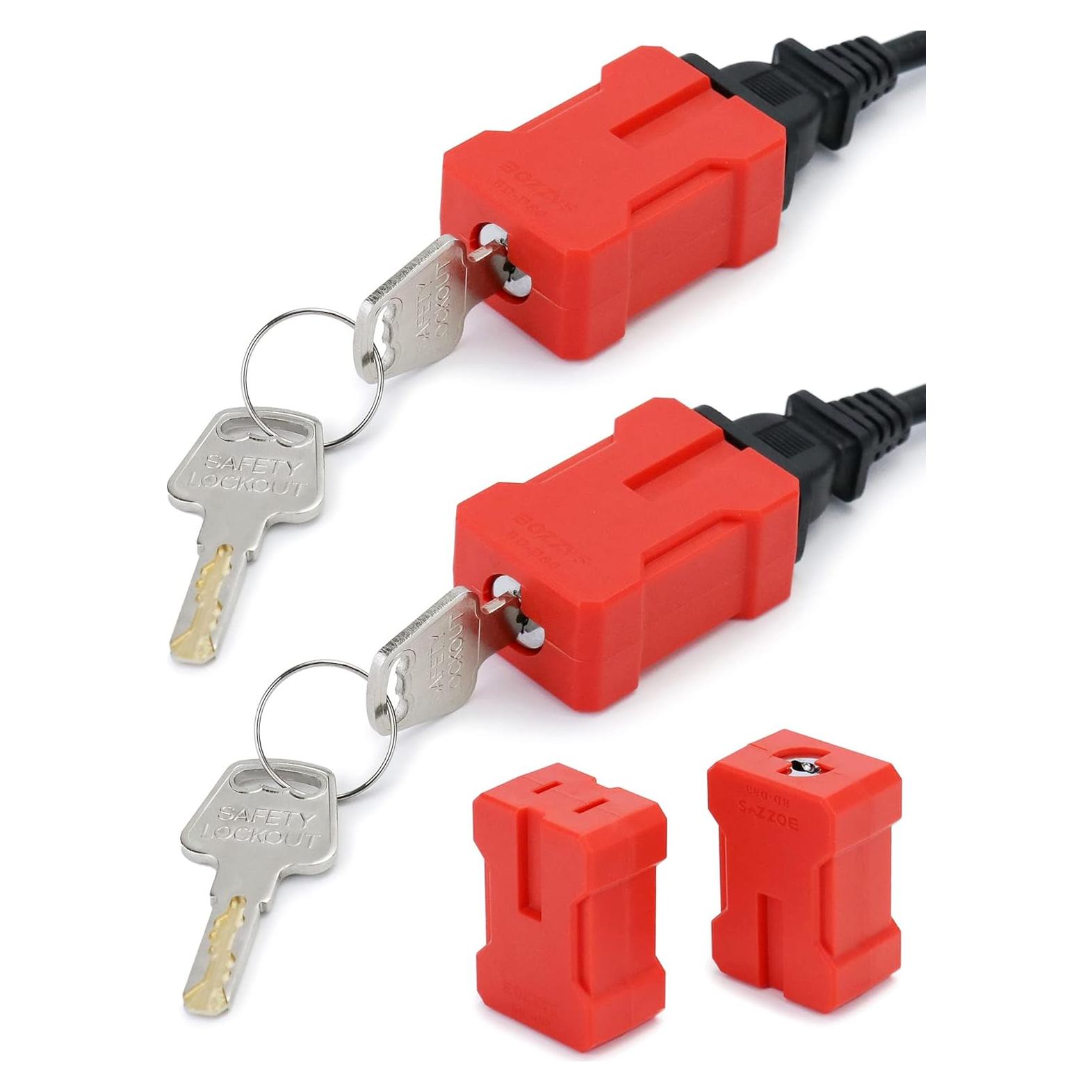 Bloqueo de Enchufe QWORK con Llave - Paquete de 4 Unidades