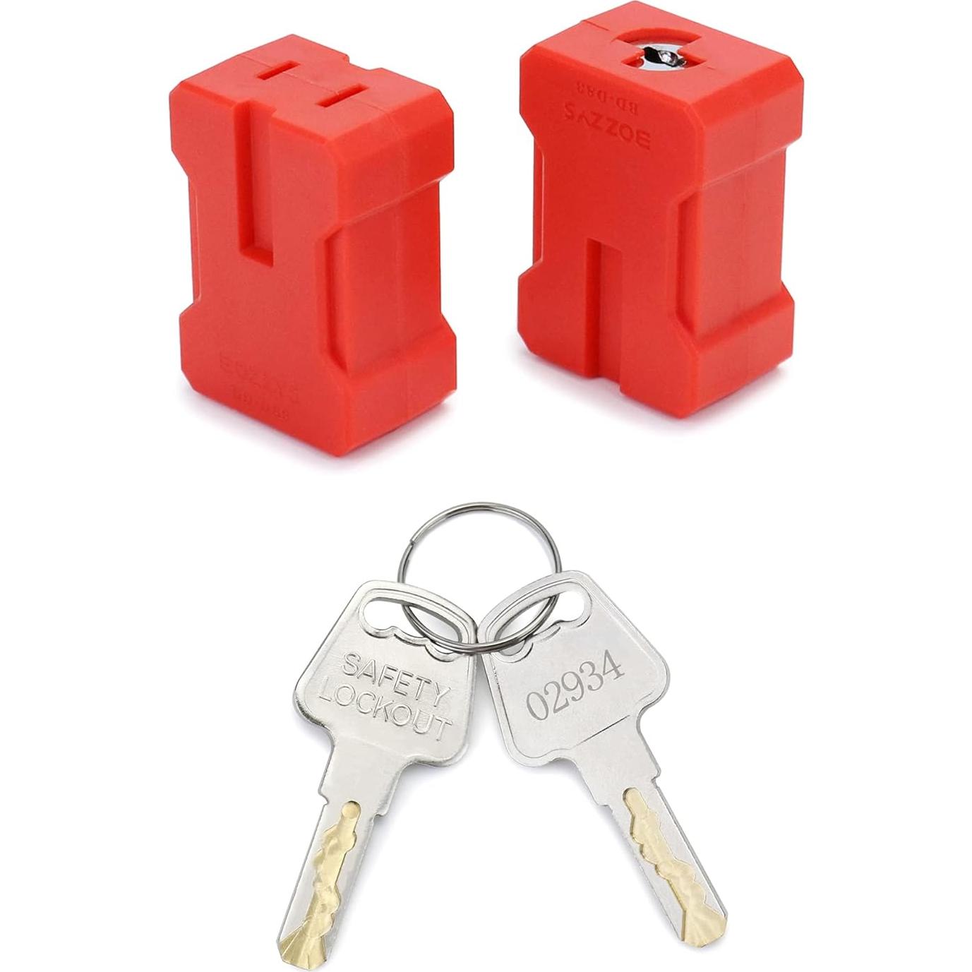 Bloqueo de Enchufe QWORK con Llave - Paquete de 4 Unidades