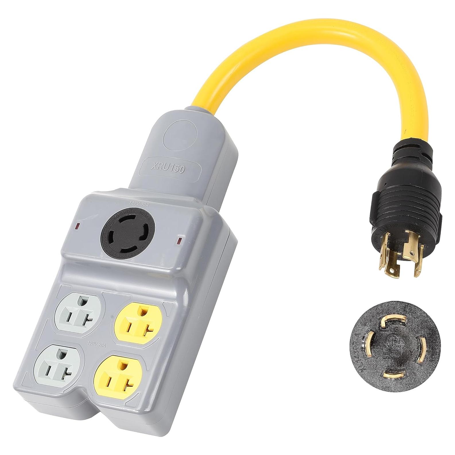 Adaptador NEMA L14-30P a 4 Puertos 120/240V 30A JUMO