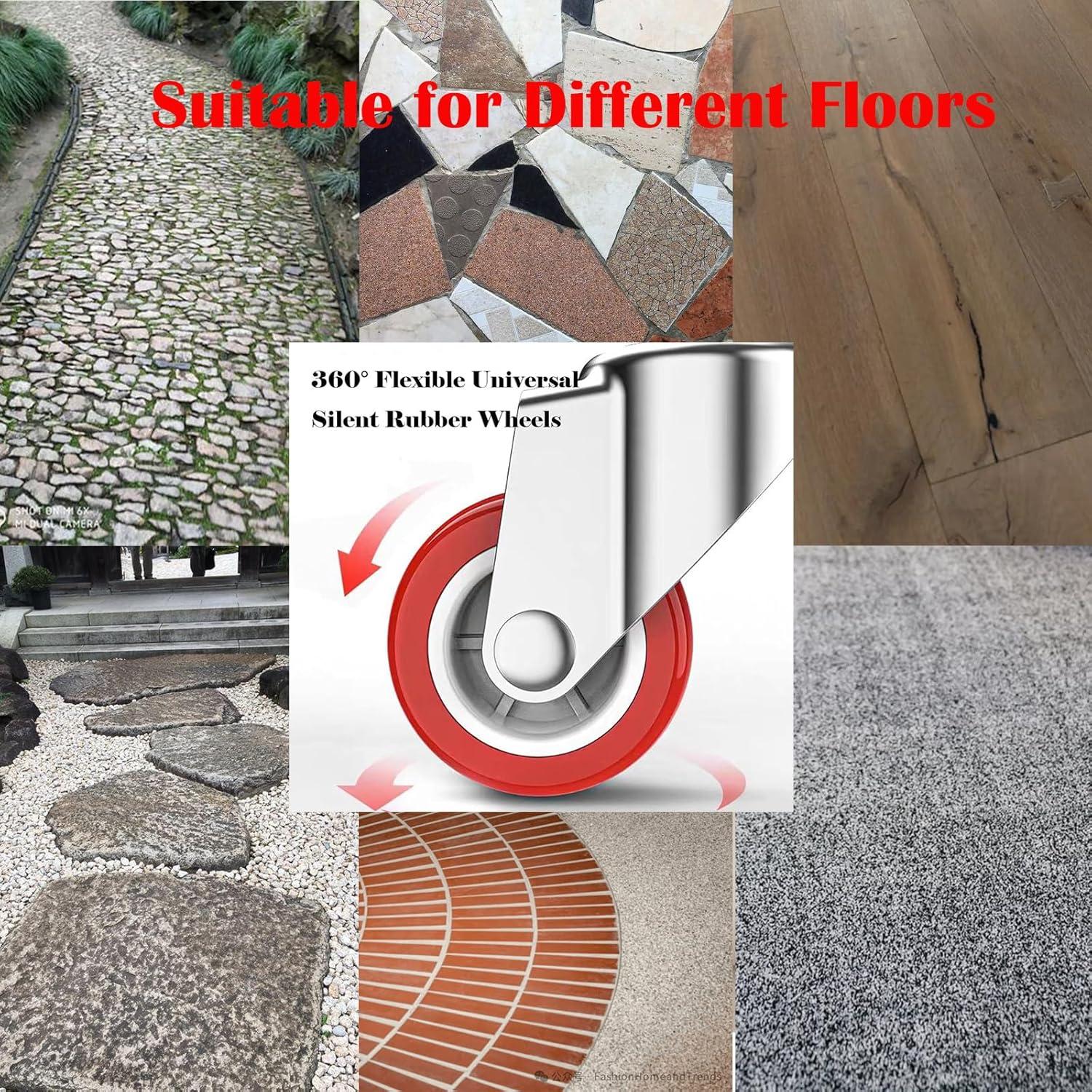 Carro de Mudanza Paihocou 1360kg con Ruedas Giratorias 360°