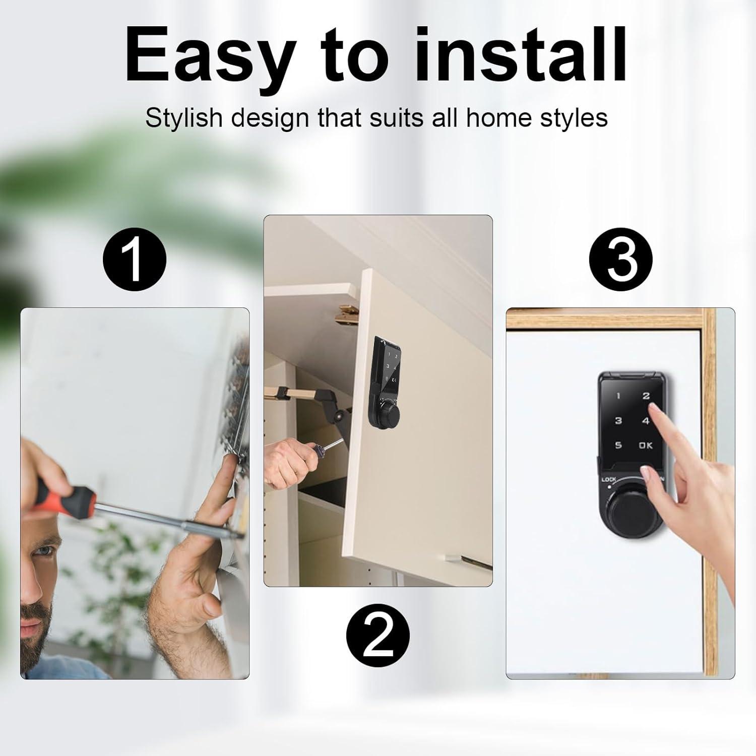 Cerradura Electrónica VDHU con Teclado Táctil para Gabinete