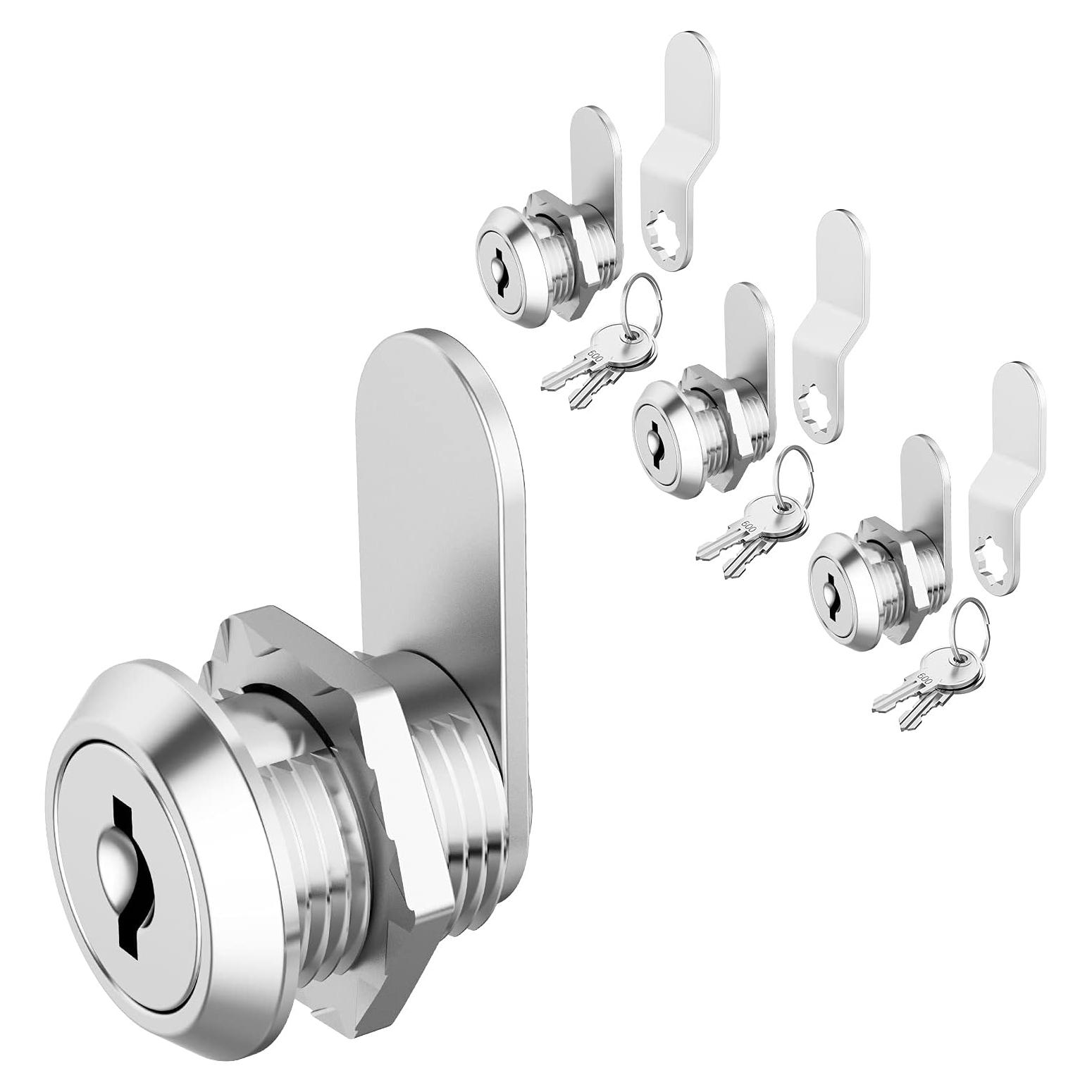 Cerraduras de Cajón BOZXYE 5/8" (16 mm) con Llave Igualada - 3 Piezas