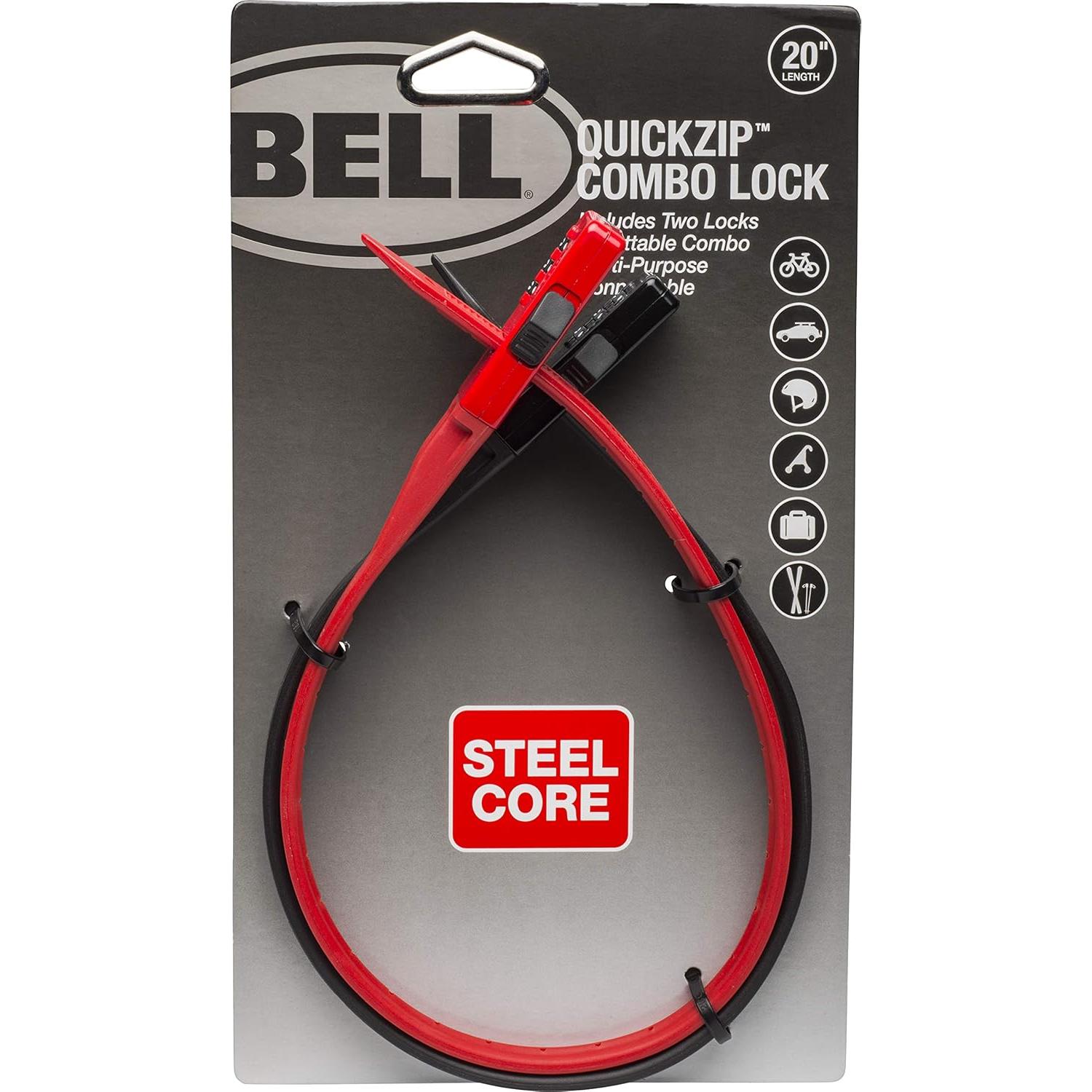 Candado de Combinación QuickZip Bell 2 Pack Rojo/Negro