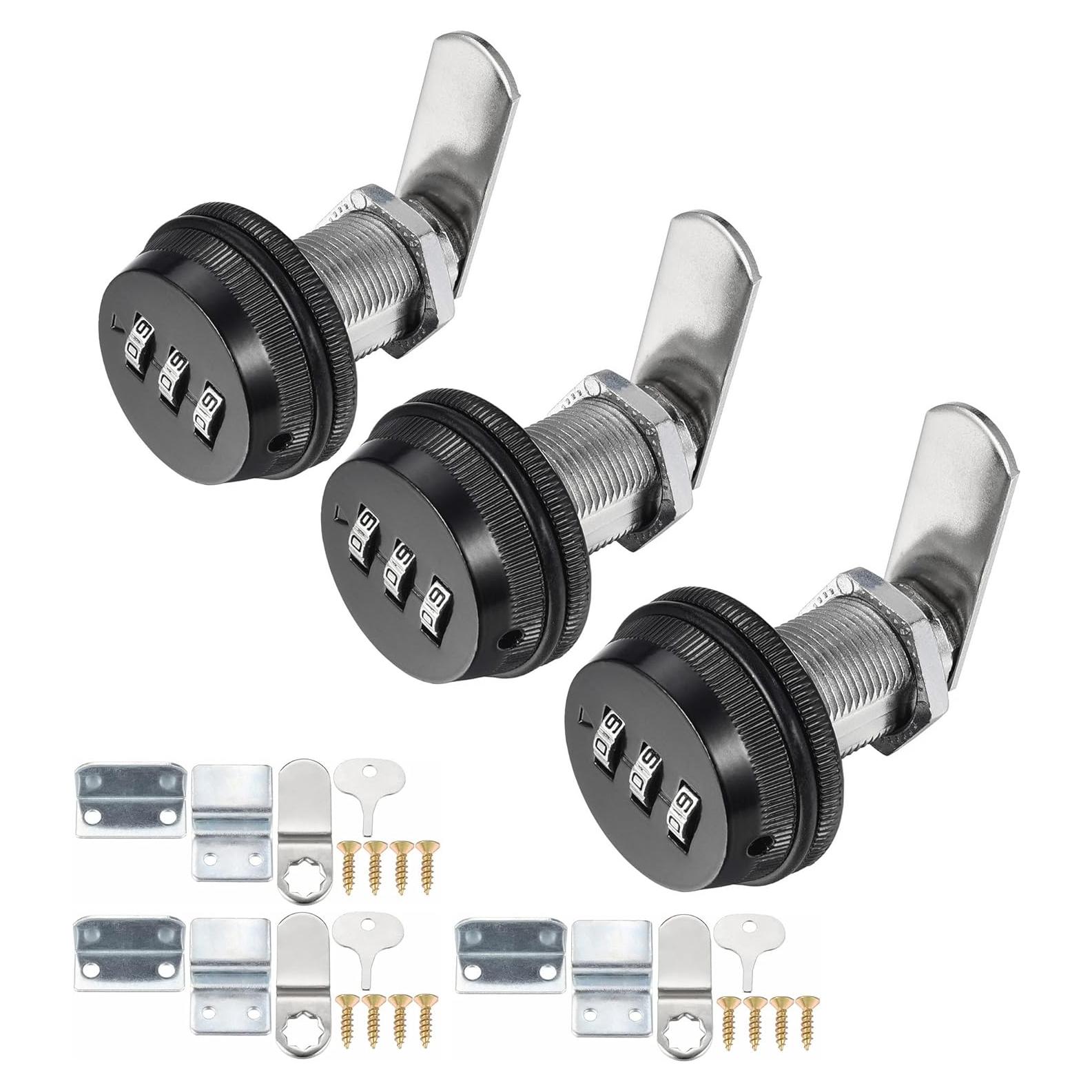 Cerradura de Combinación Kitmose para Gabinete 3 Paquete 30mm