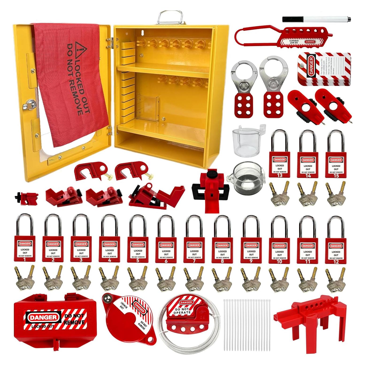 Kit de Bloqueo y Etiquetado BULANGDI 138 Piezas Seguridad Eléctrica